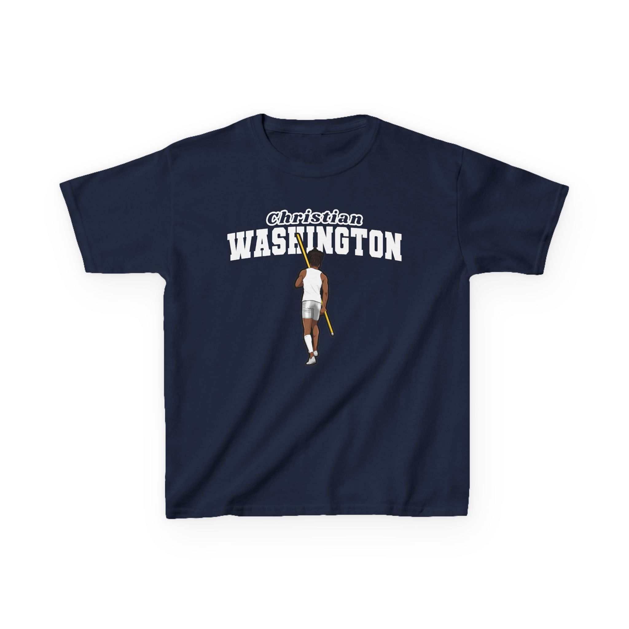 Youth Tee — character_name_arch in Navy