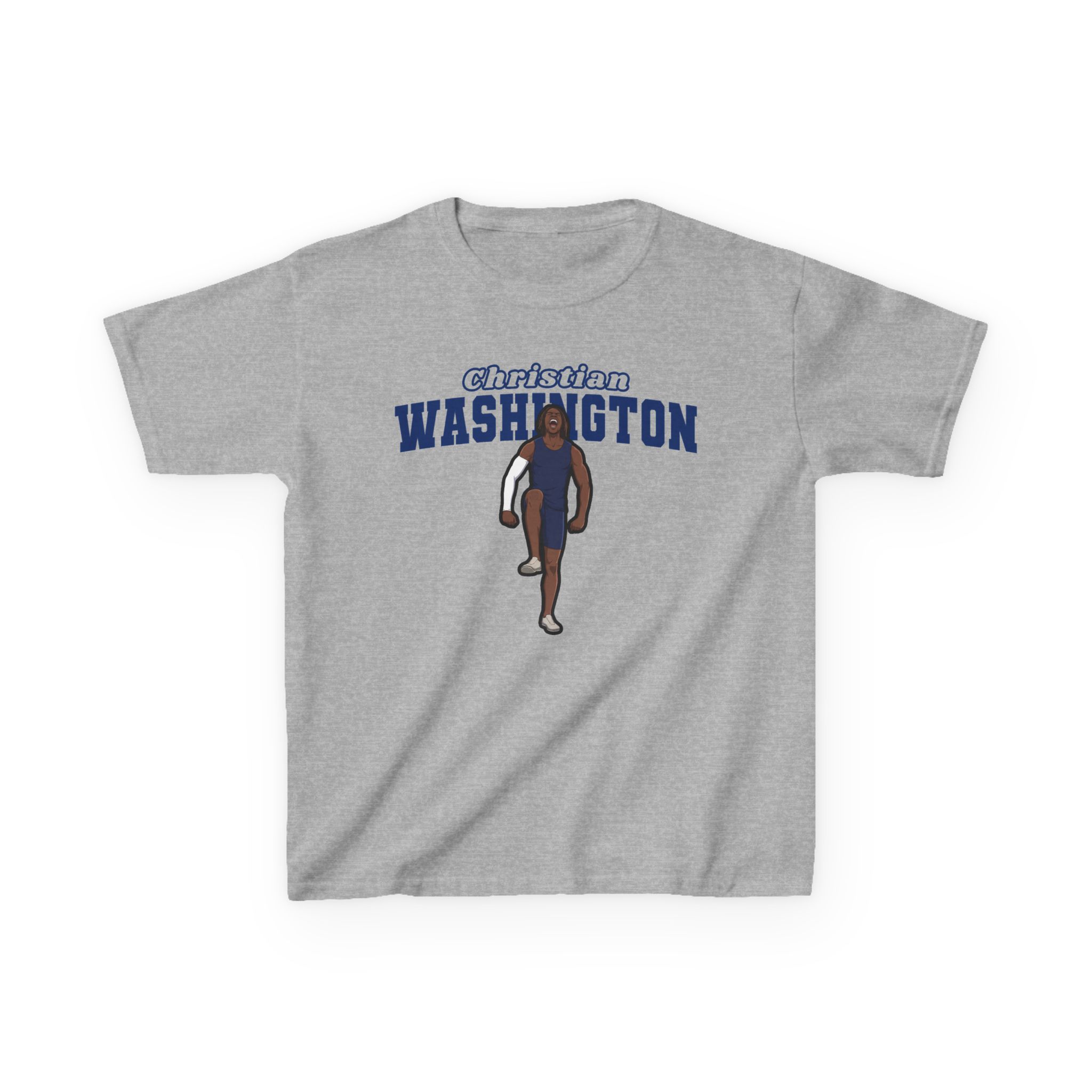 Youth Tee — character_name_arch in Grey
