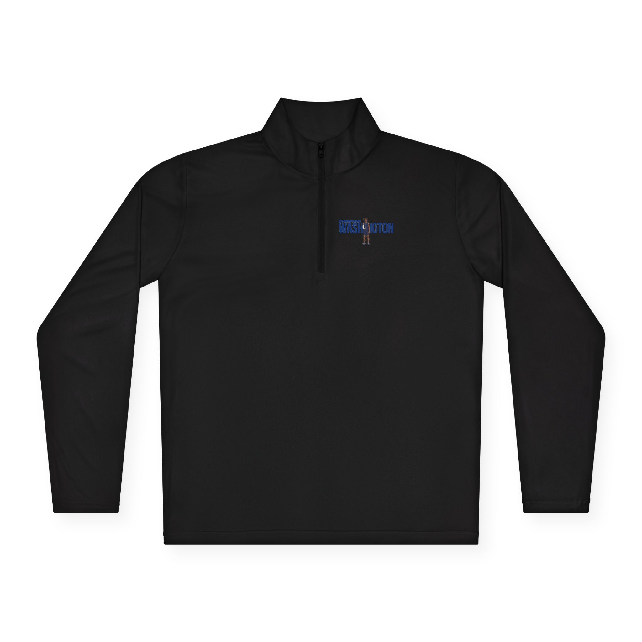 Q-Zip Pullover — character_player_name in Black