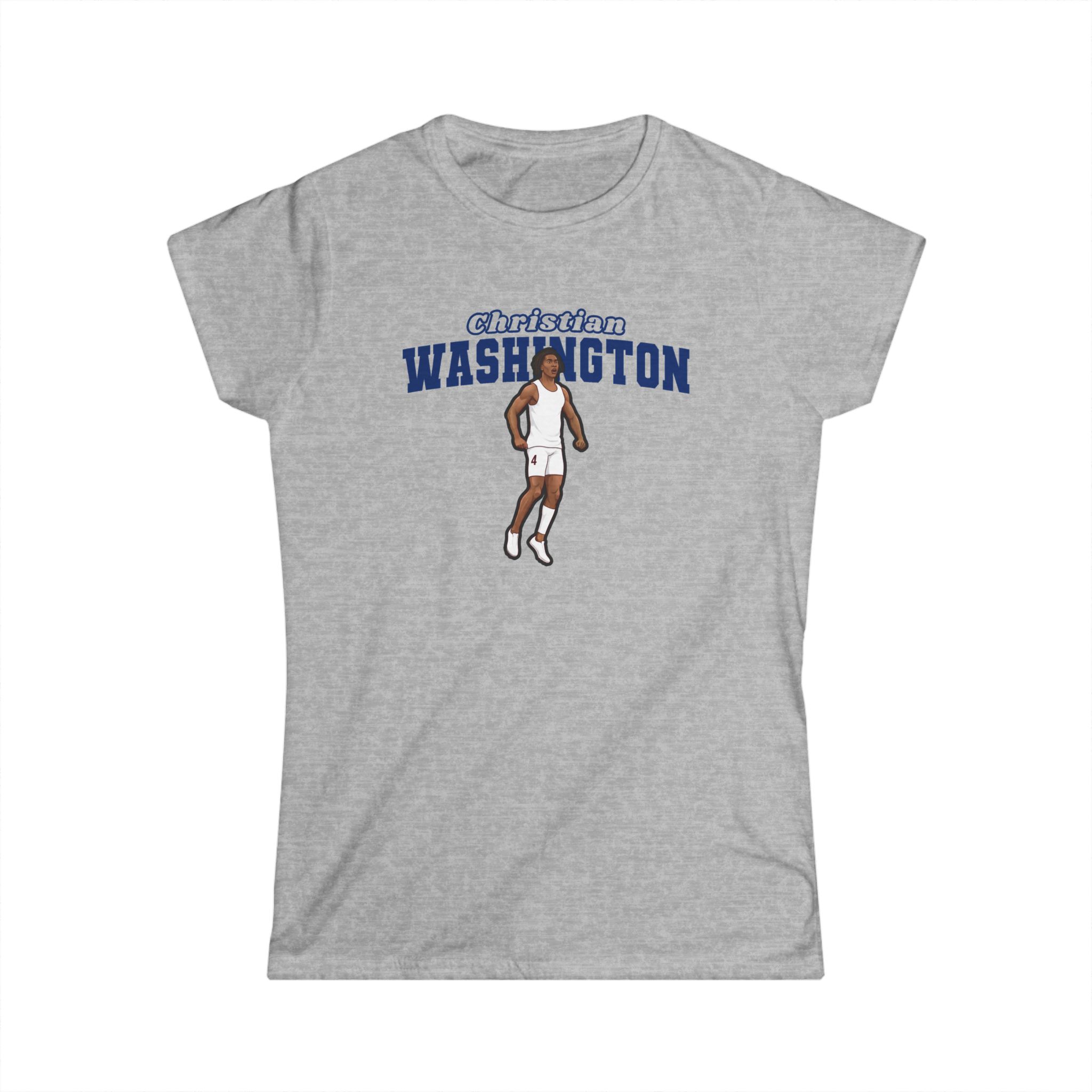 Women's Softstyle Tee — character_name_arch in Grey
