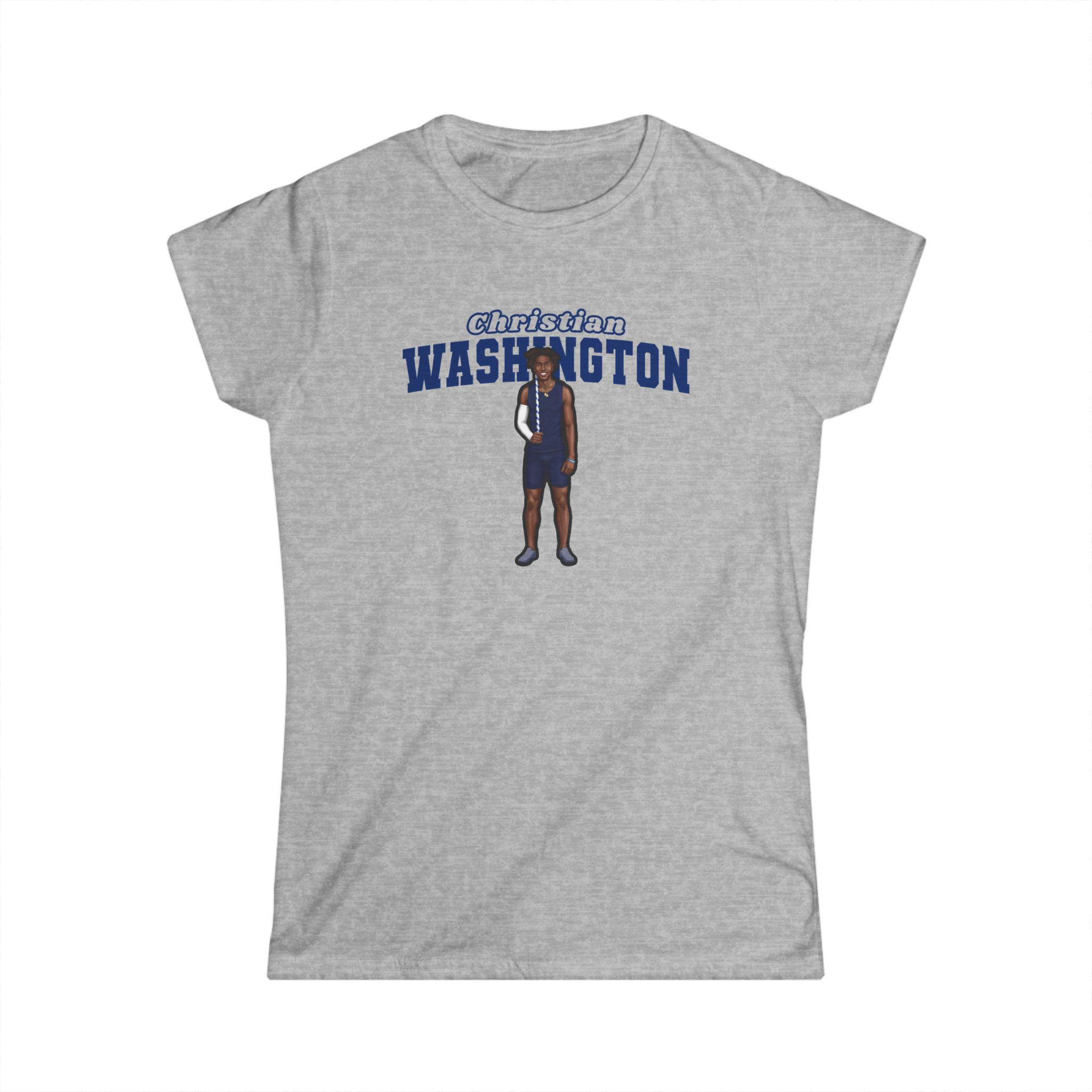 Women's Softstyle Tee — character_name_arch in Grey