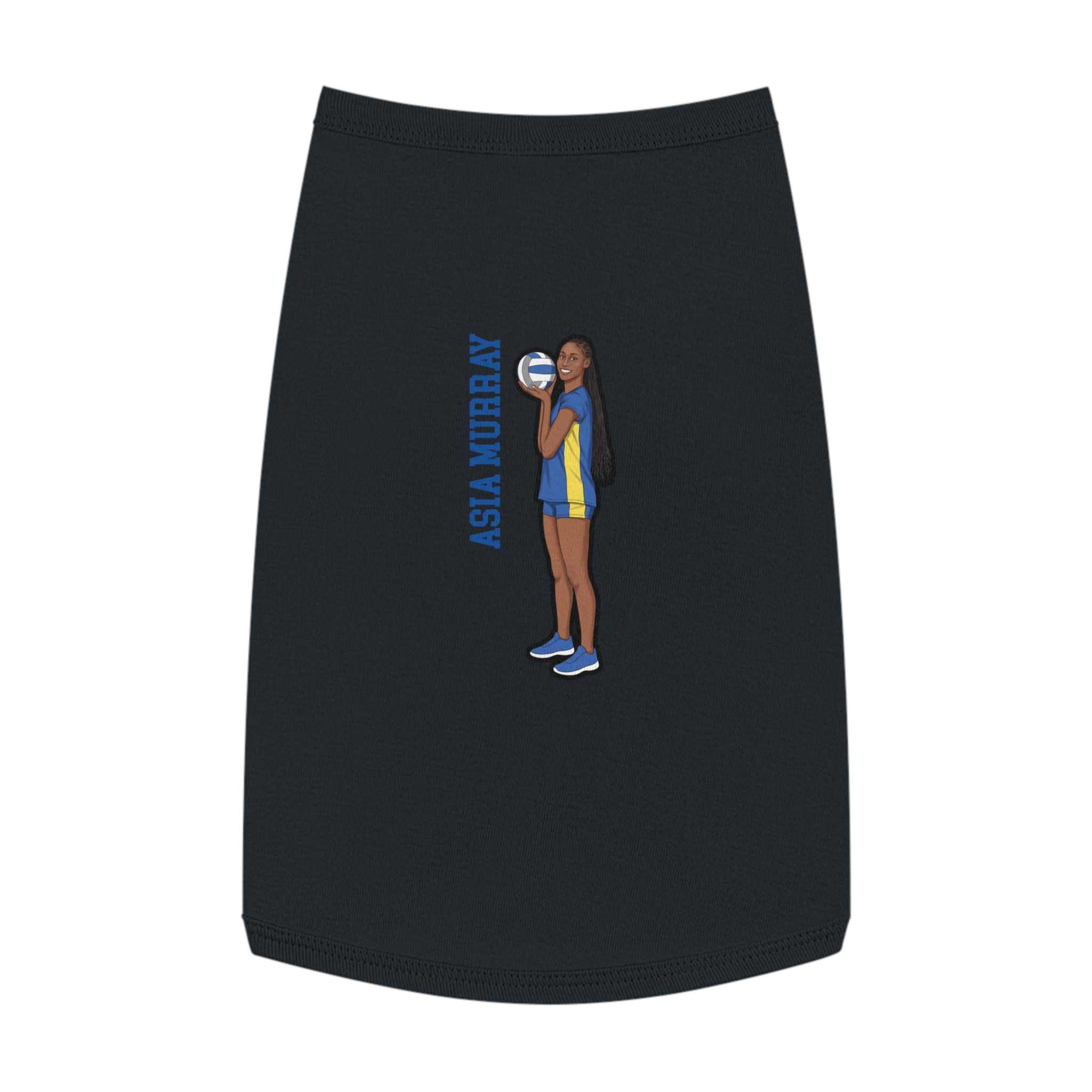 Pet Tank Top — character_name_vertical in White
