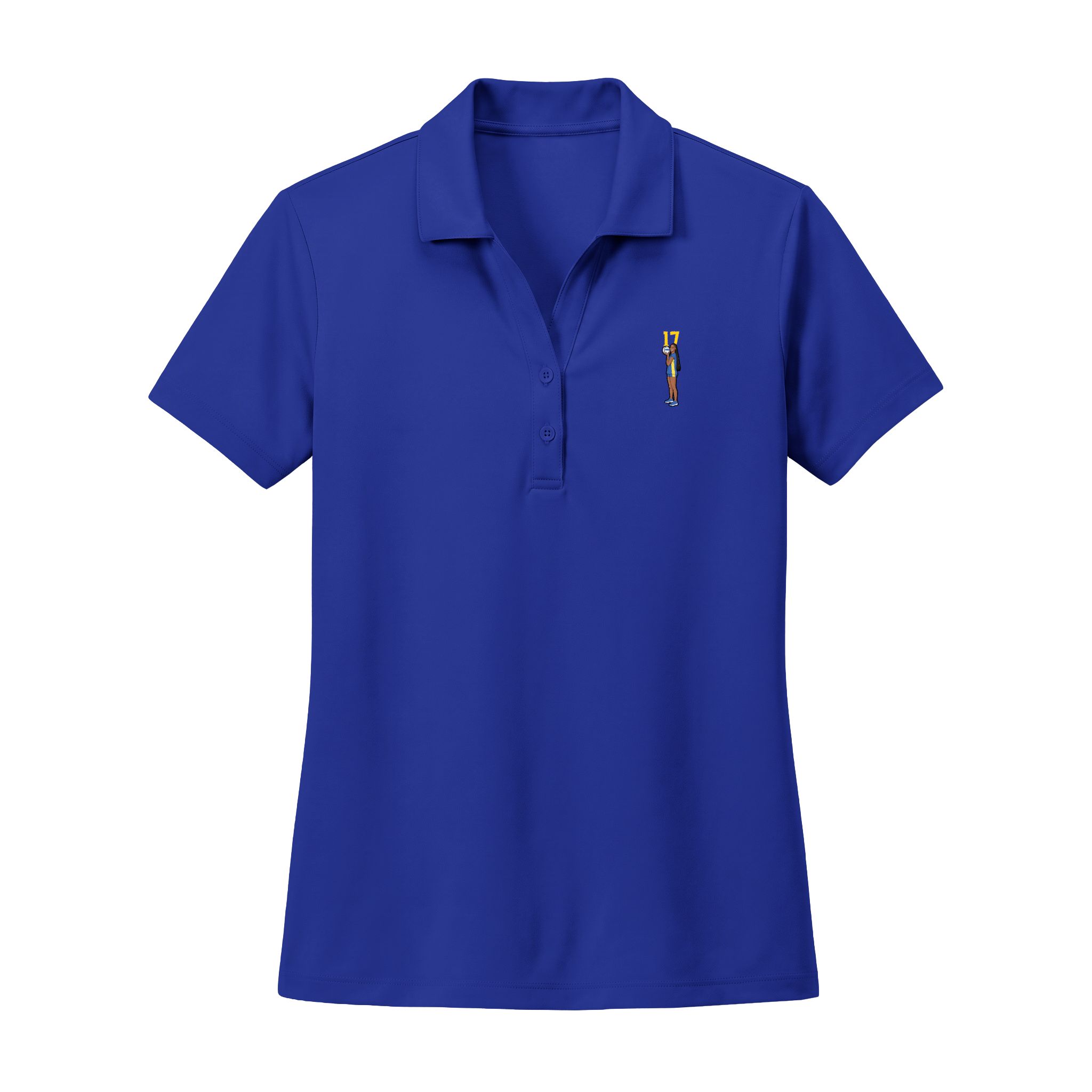 Women's Polo — character_number_top in Royal