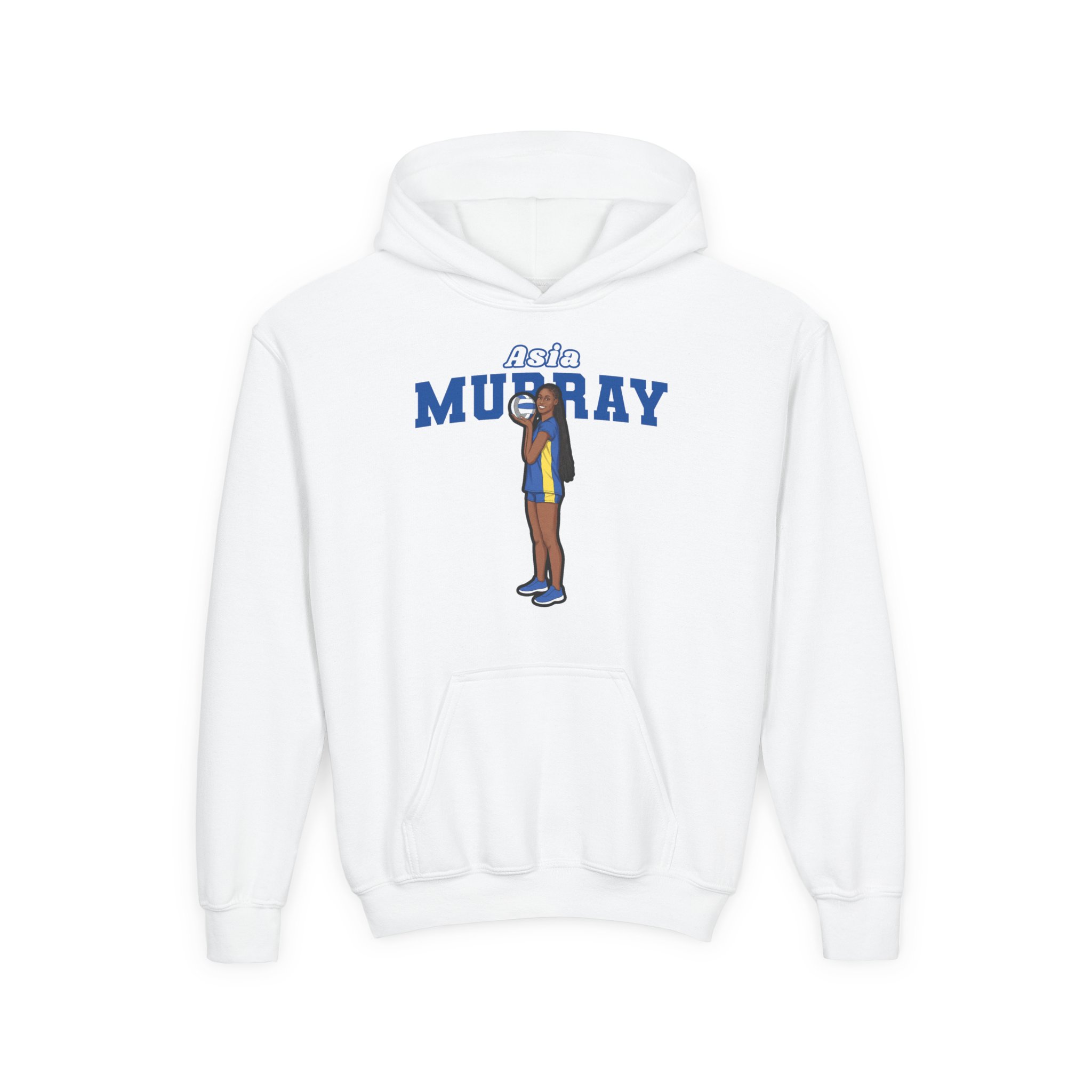 Youth Hoodie — character_name_arch in White