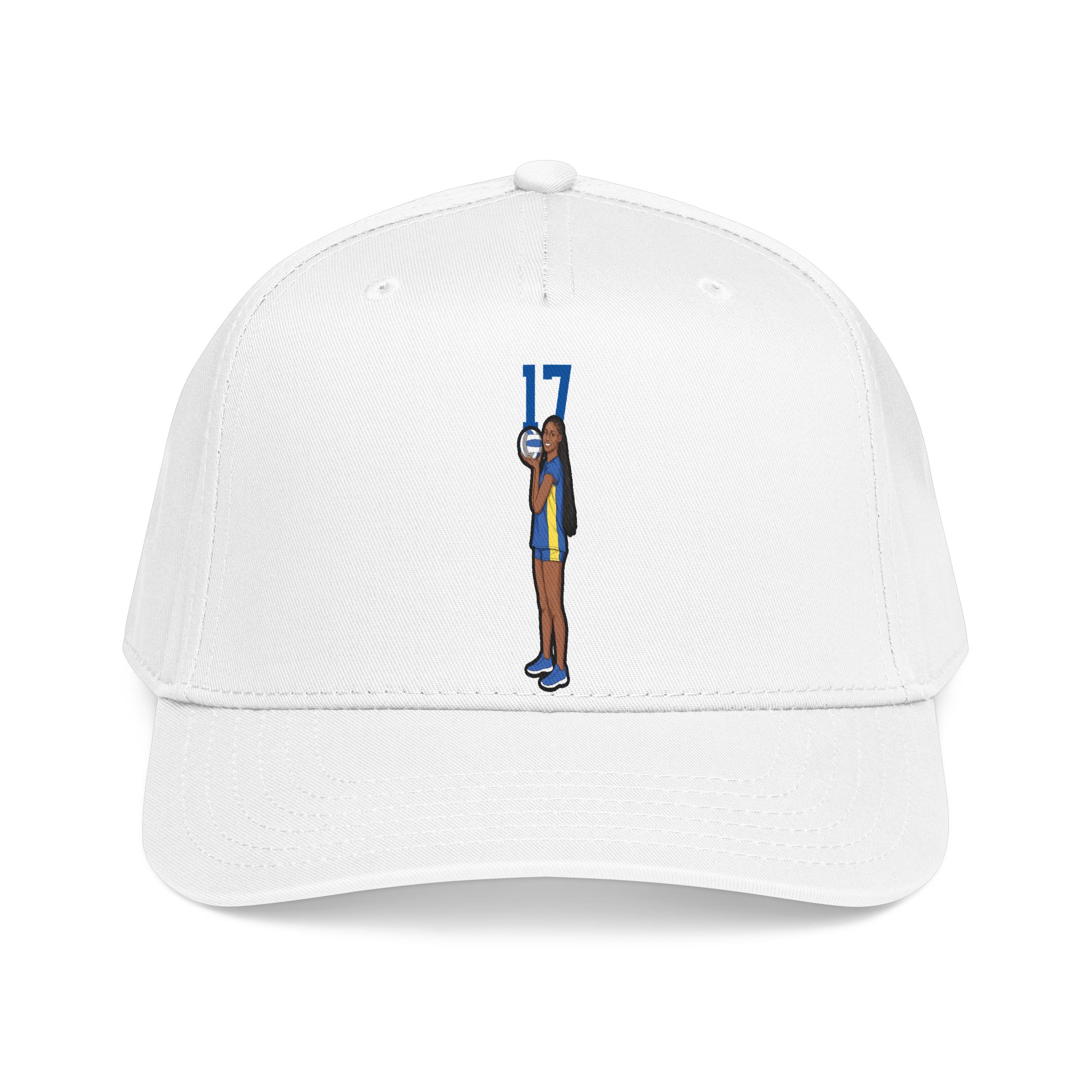 Baseball Cap — character_number_top in White