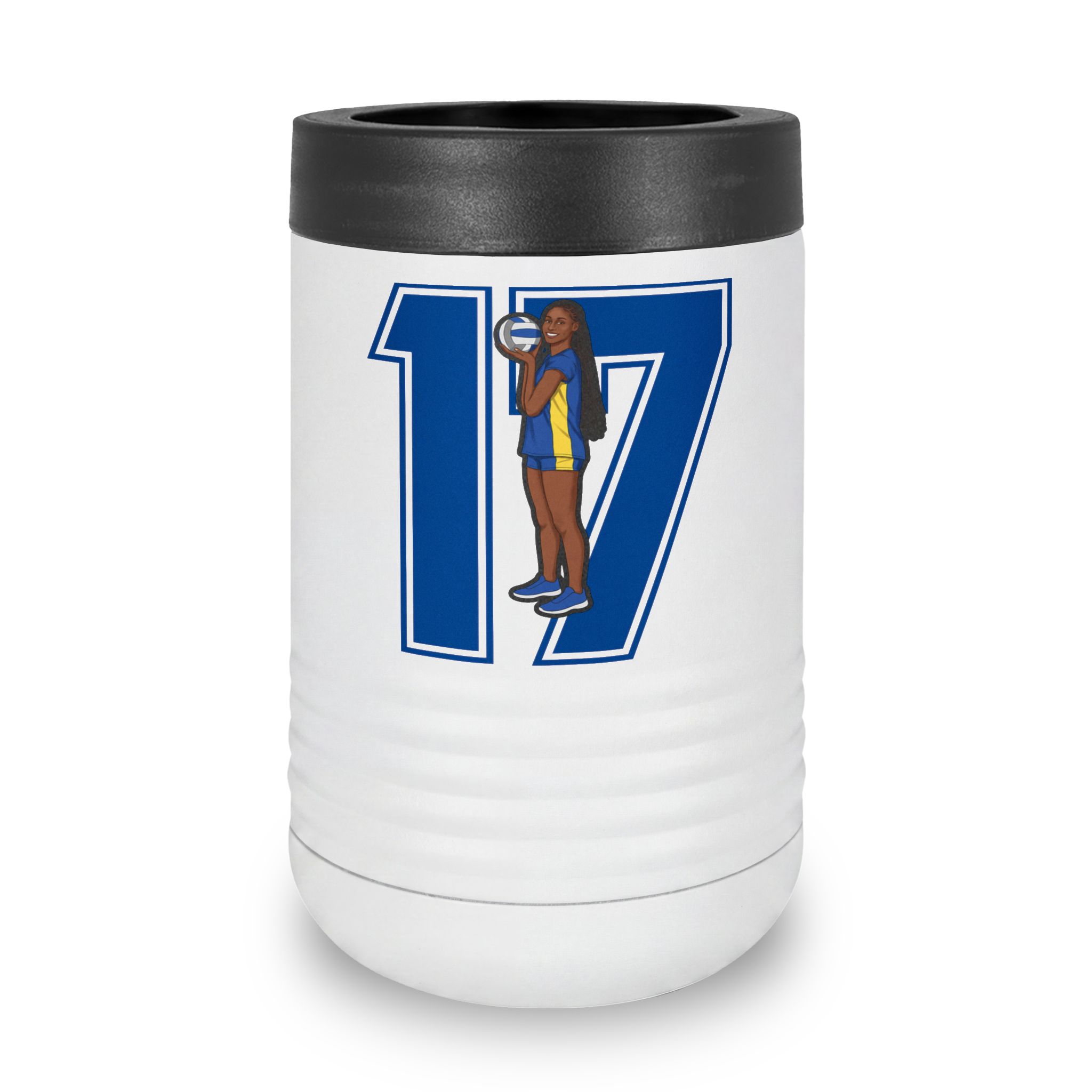 Stainless Can Cooler — character_number in White