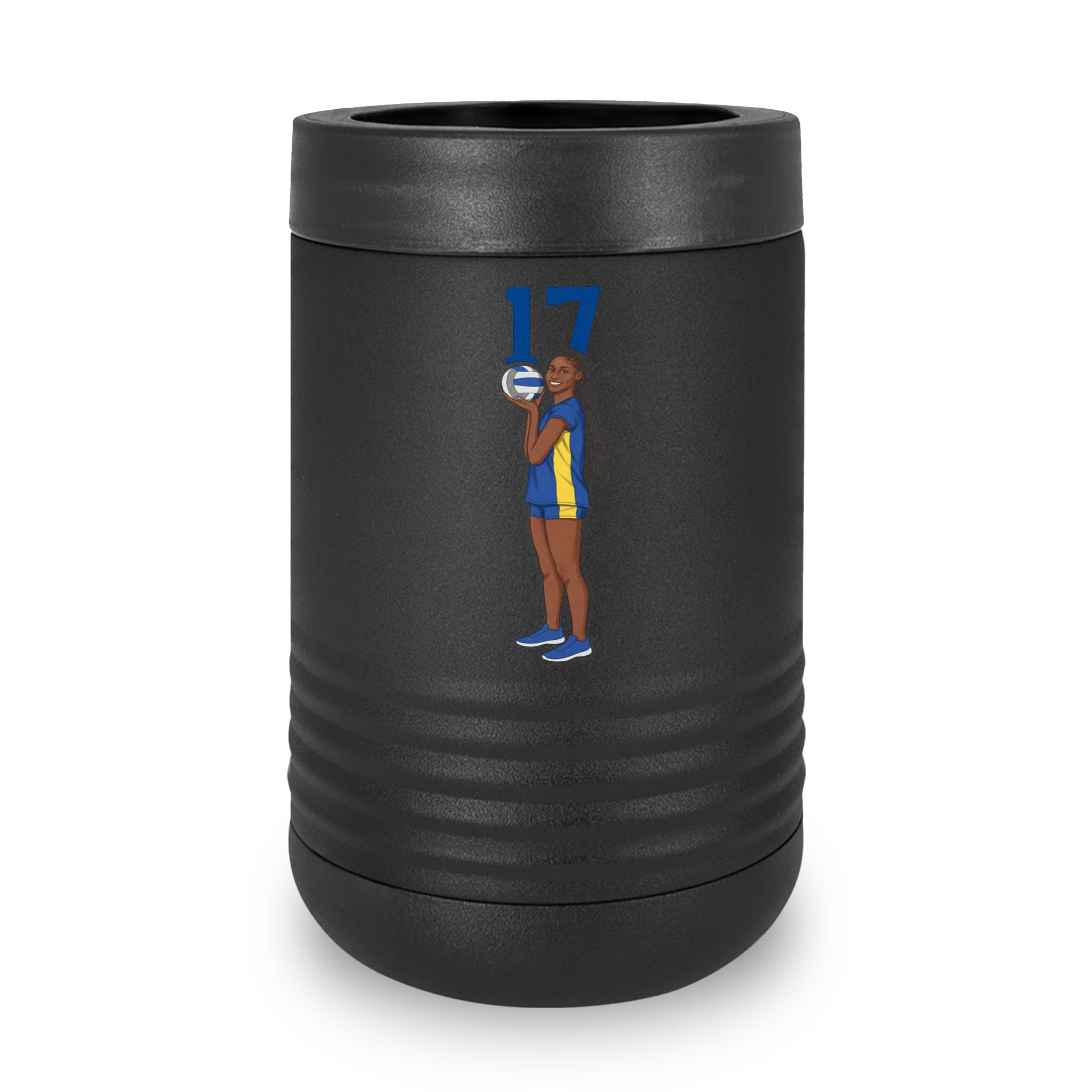 Stainless Can Cooler — character_number_top in Black