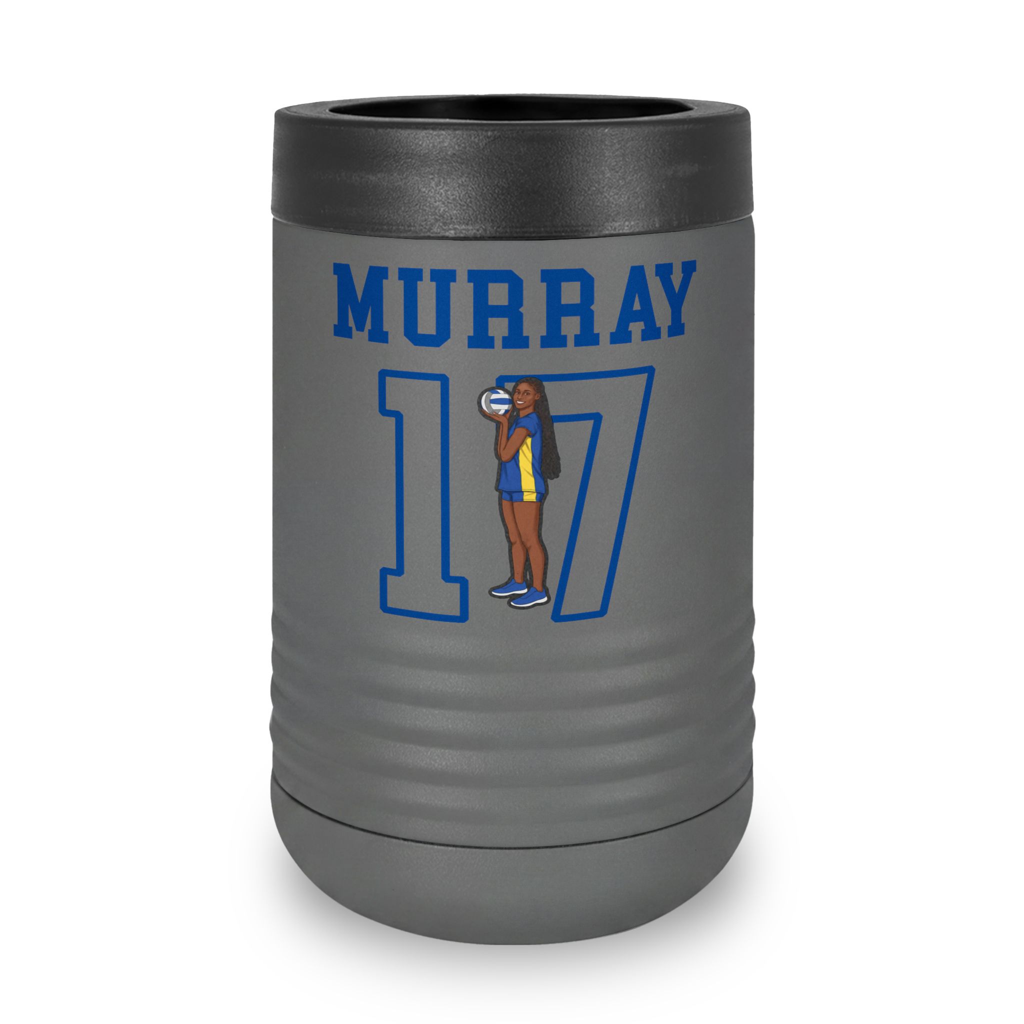 Stainless Can Cooler — character_shirsey in Grey