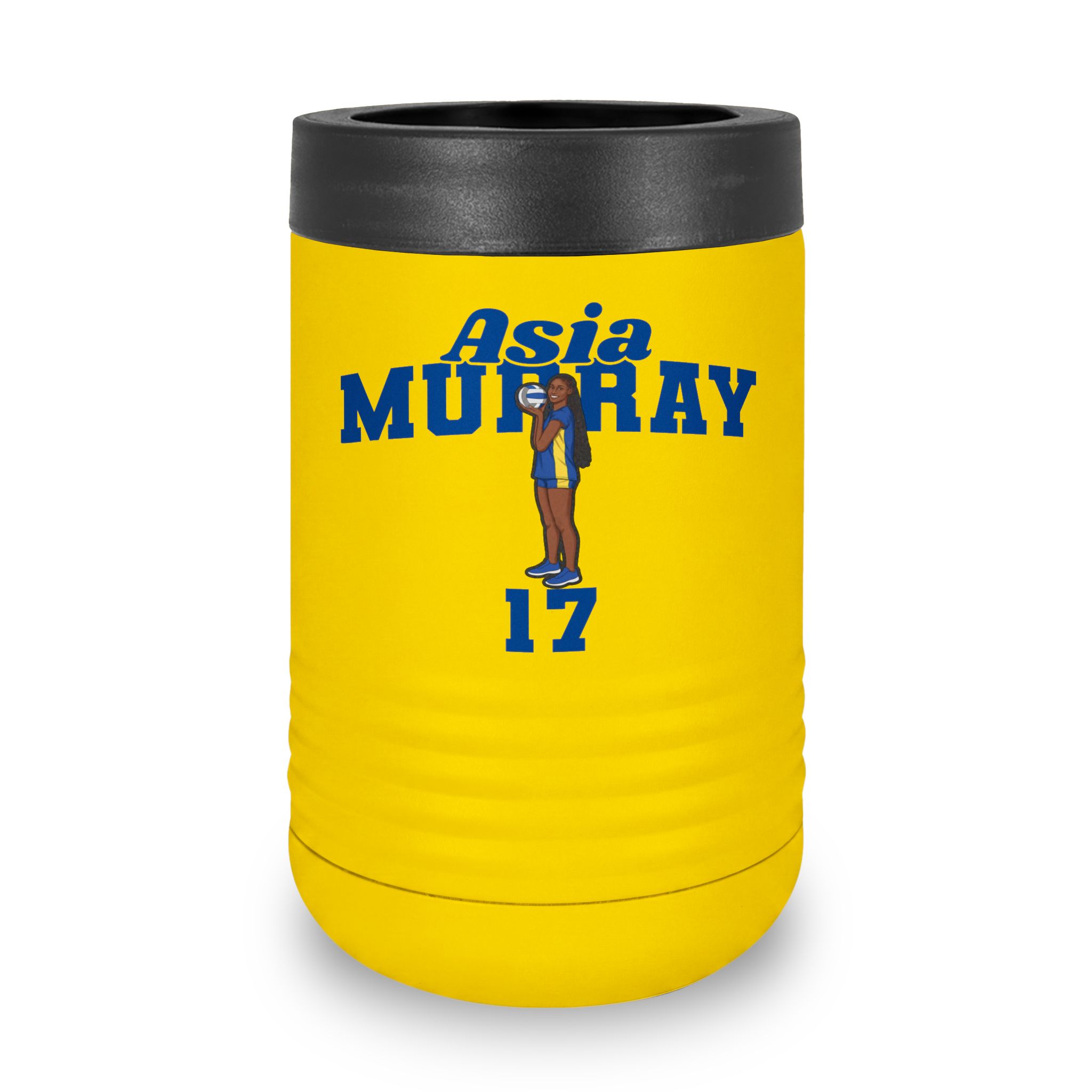 Stainless Can Cooler — character_signature_arch in Yellow