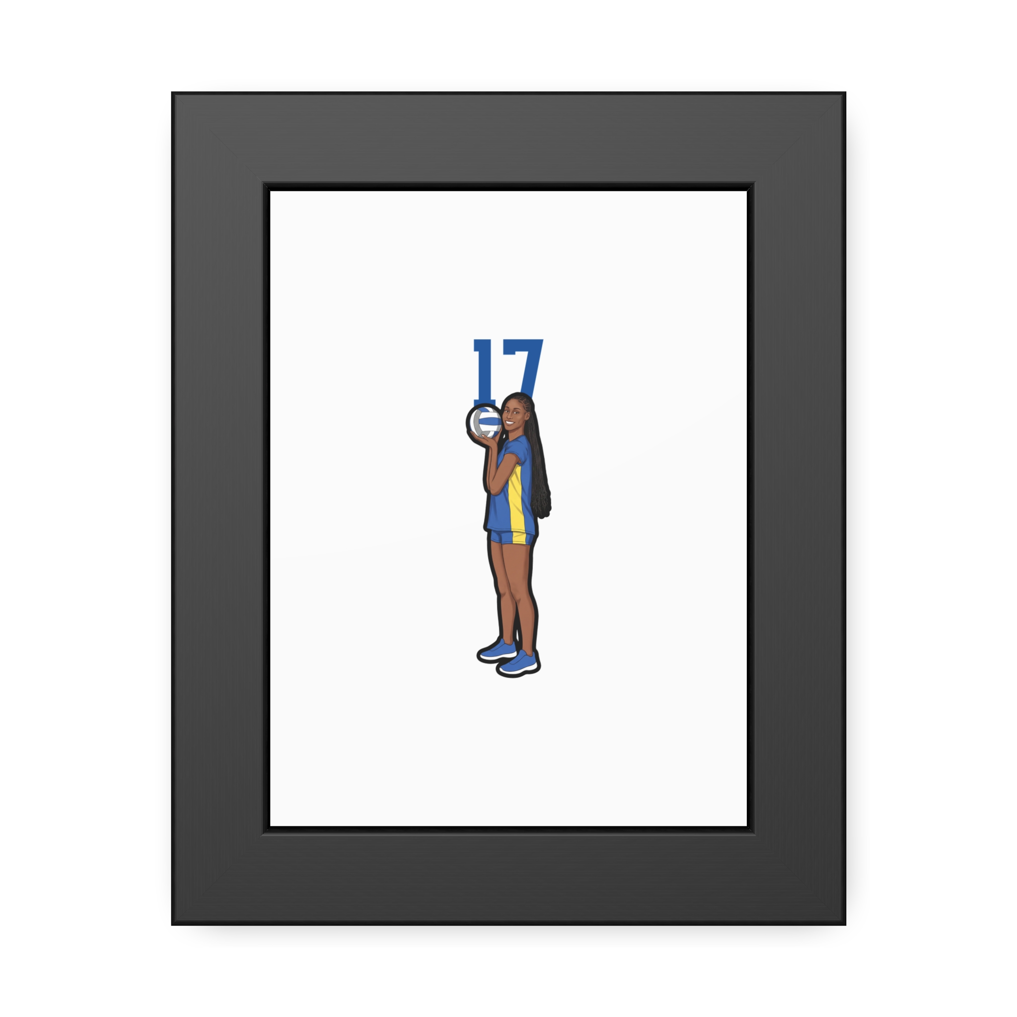 Framed Poster — character_number_top in Black