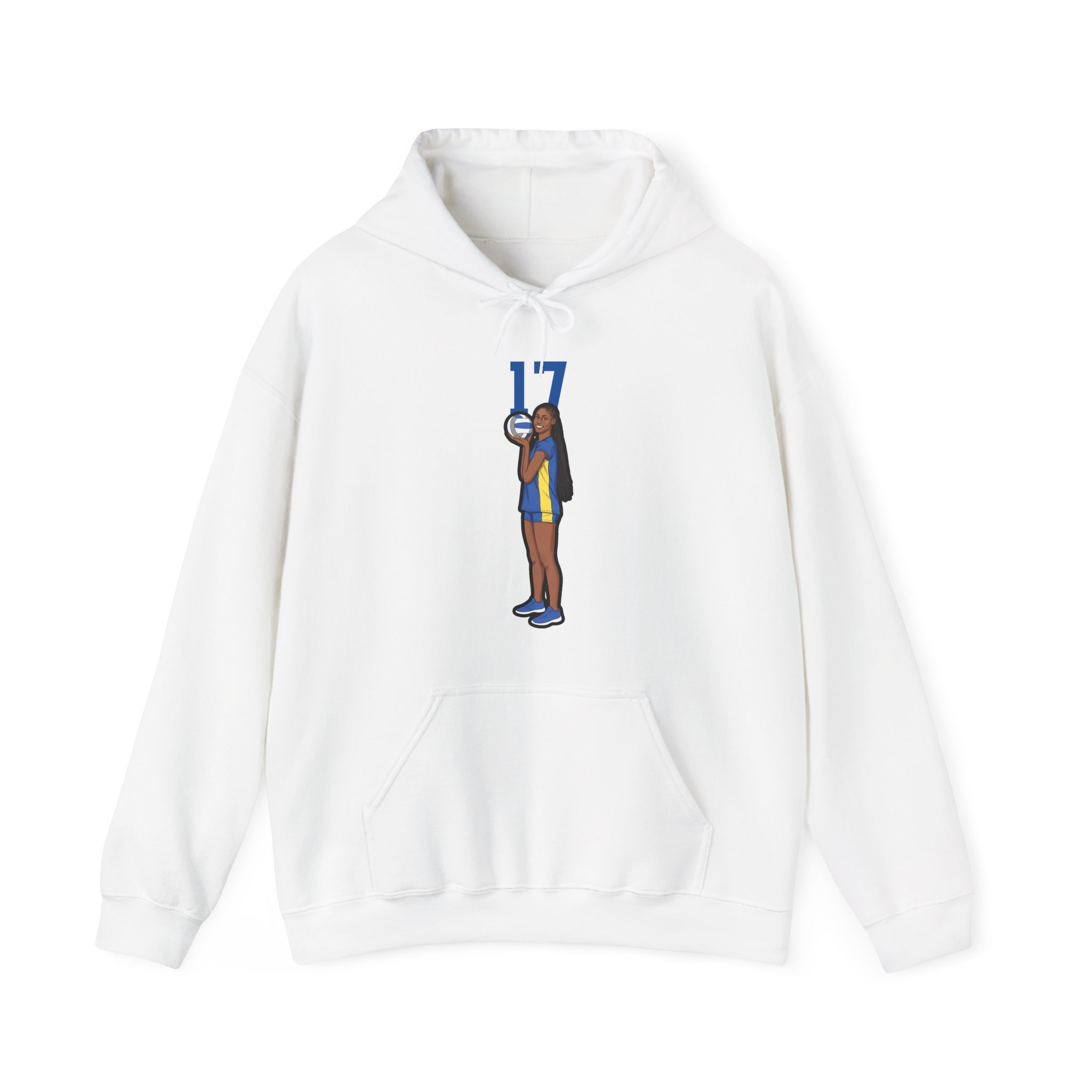 Hoodie — character_number_top in White