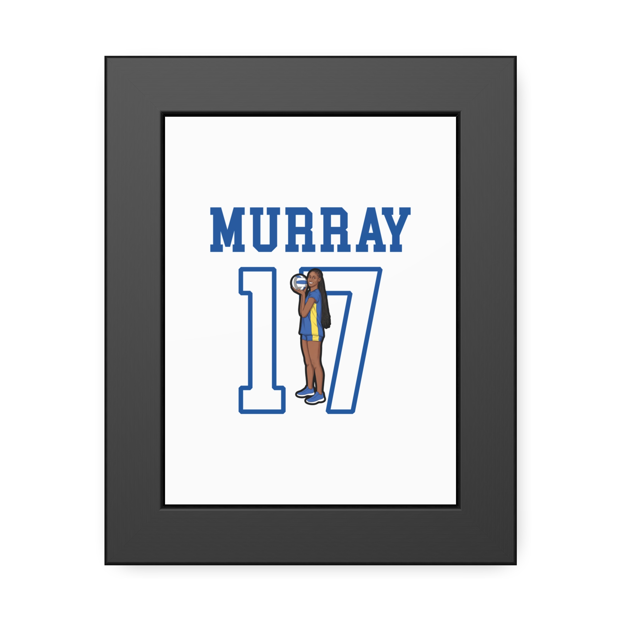 Framed Poster — character_shirsey in Black