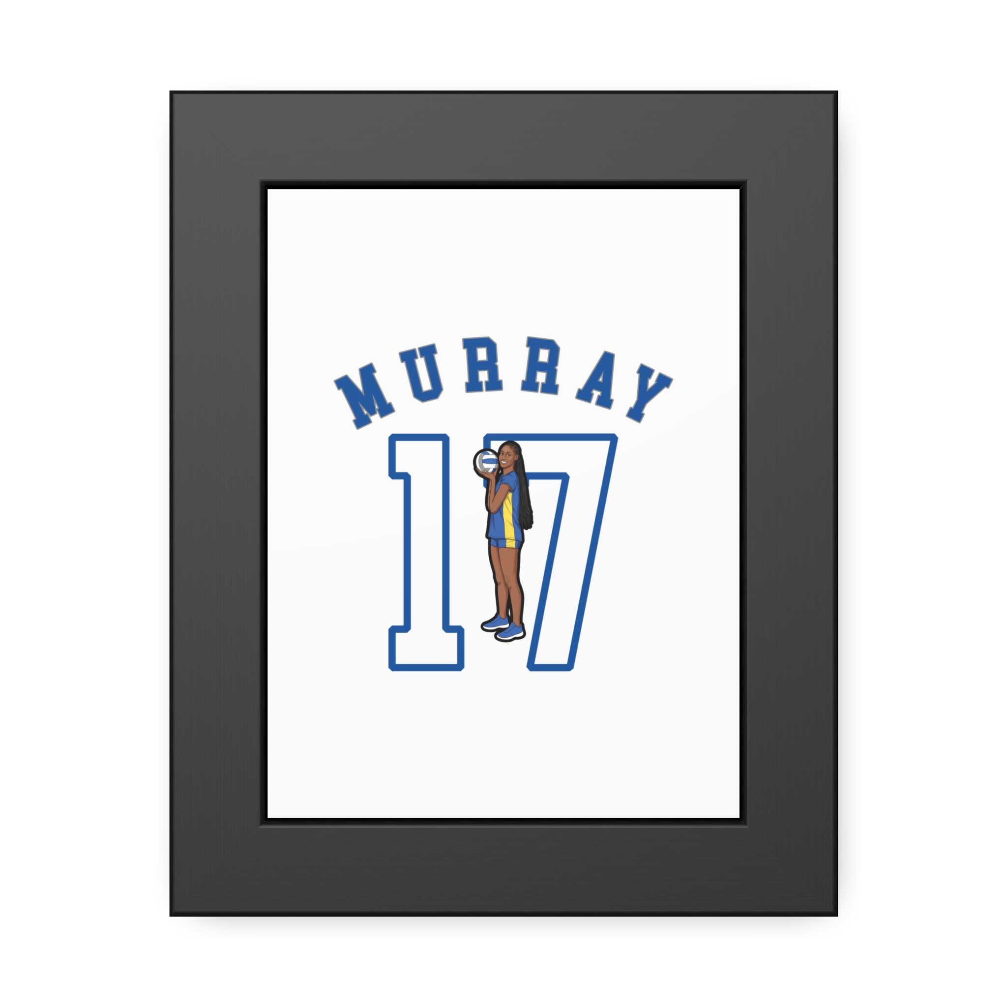 Framed Poster — character_shirsey_arch in Black