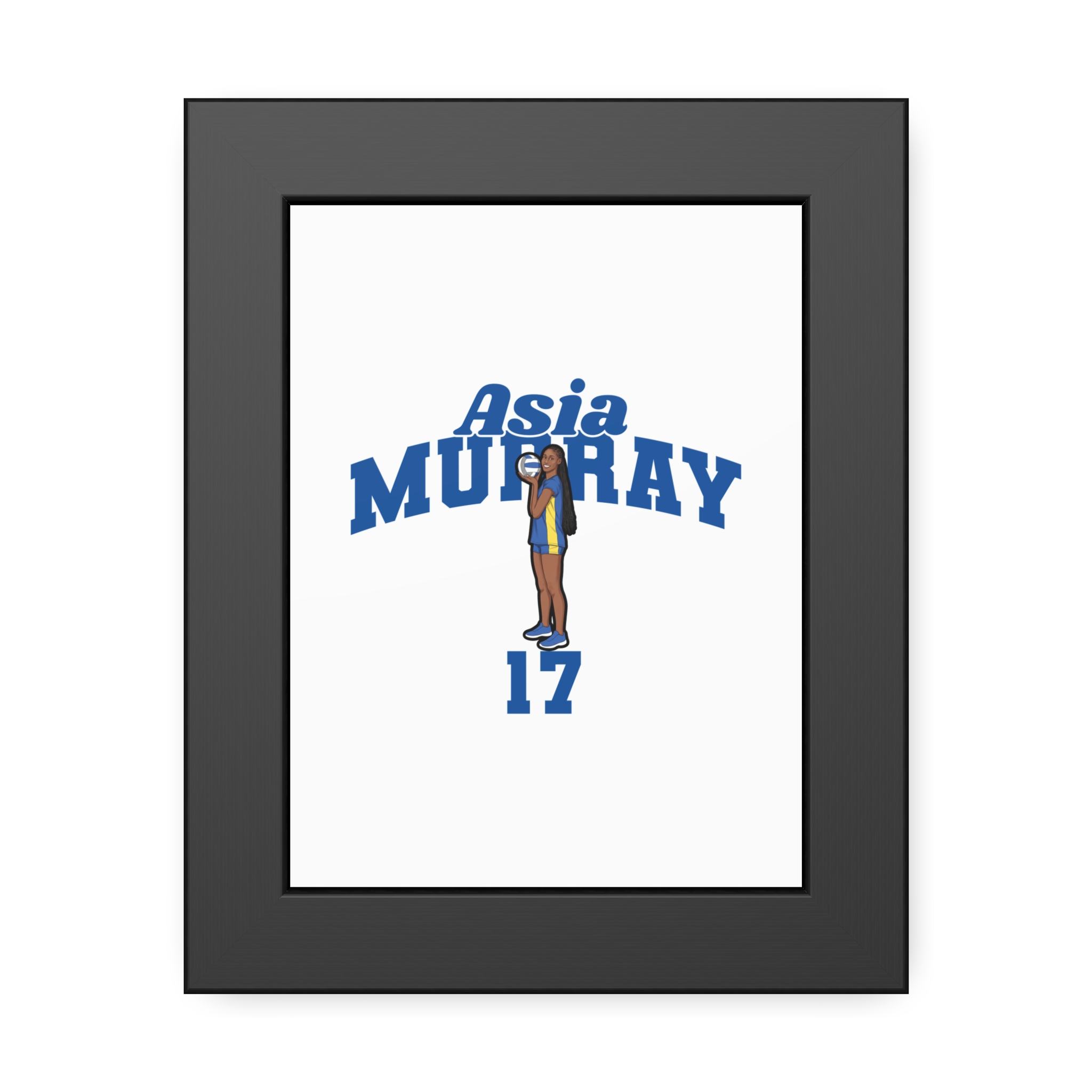 Framed Poster — character_signature_arch in Black