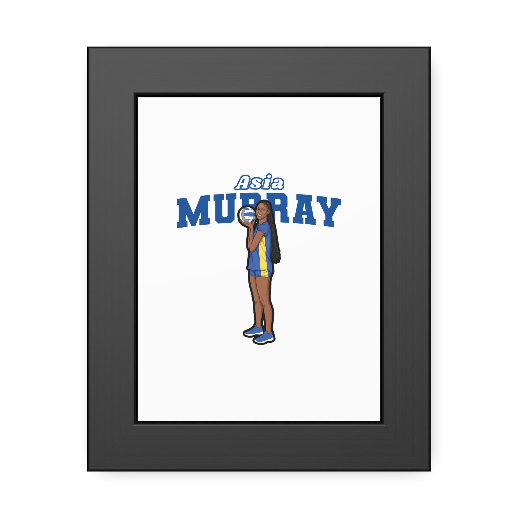 Framed Poster — character_name_arch in Black