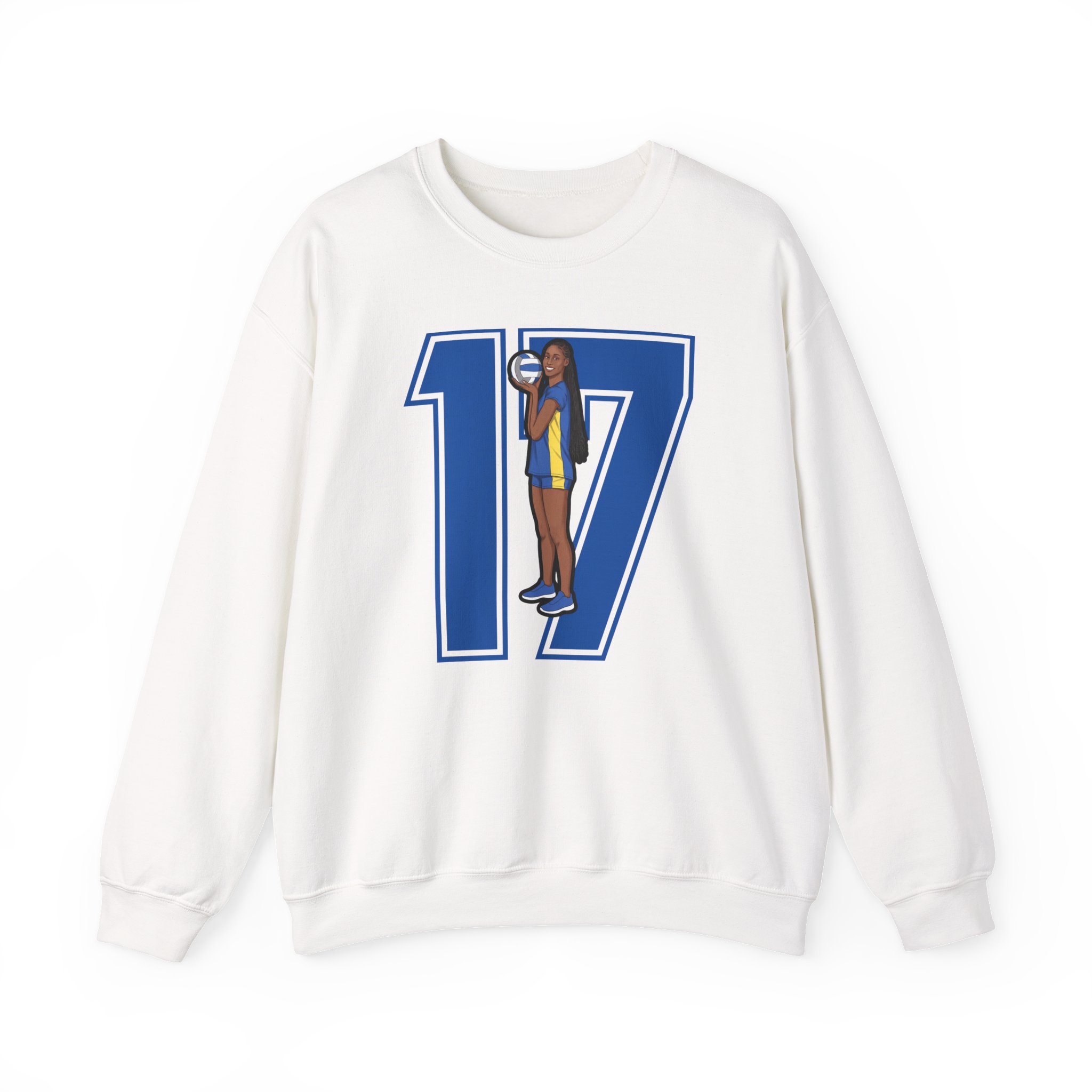 Crewneck Sweatshirt — character_number in White