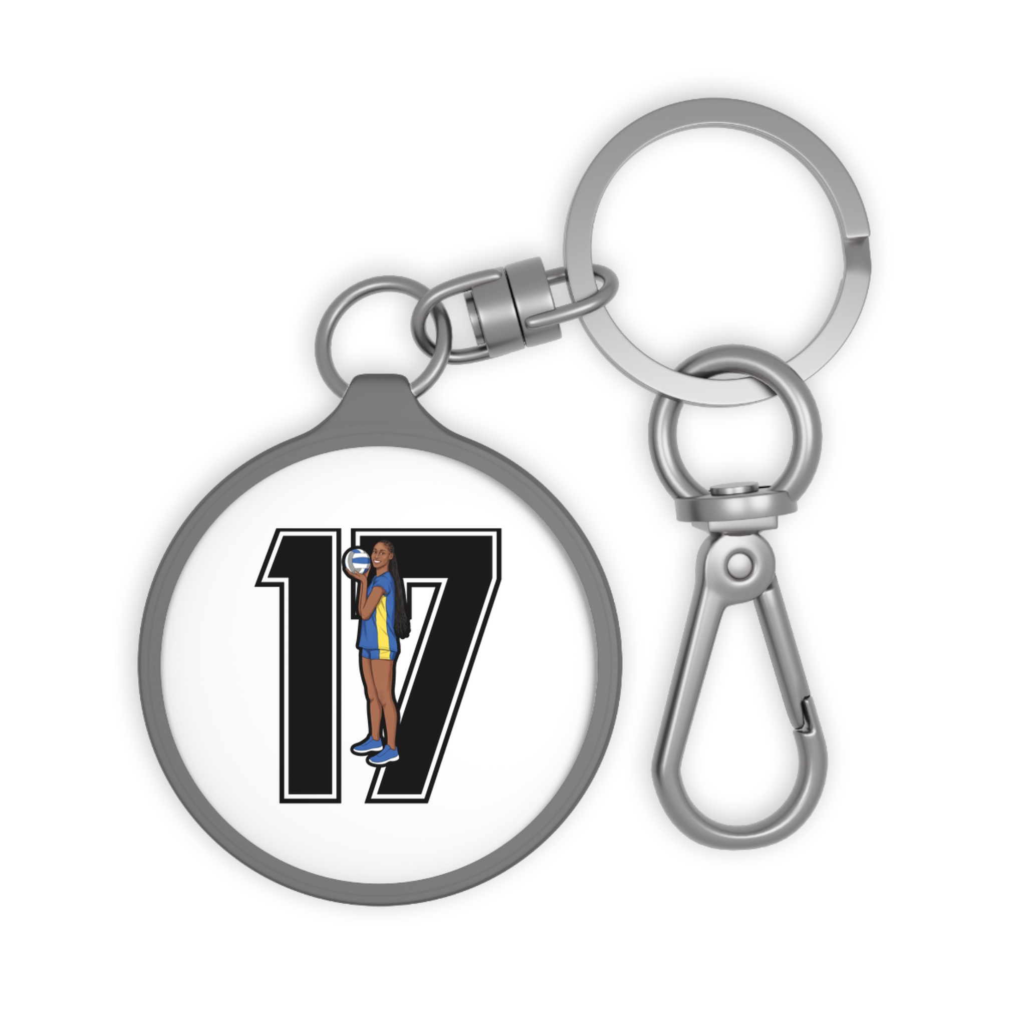 Keychain — character_number in Grey