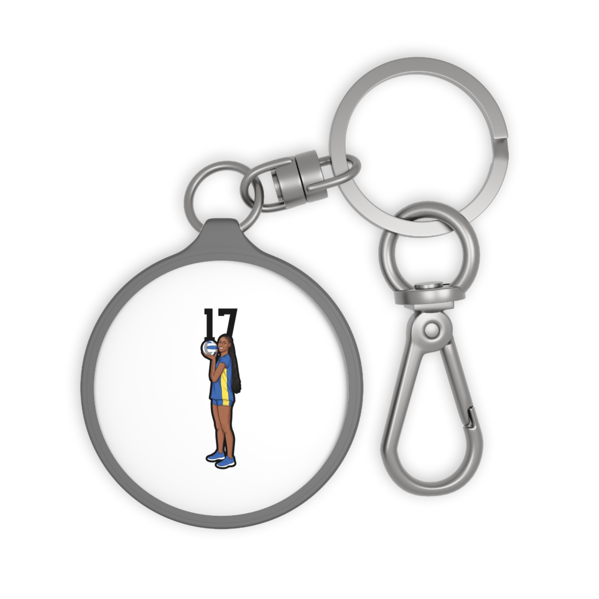 Keychain — character_number_top in Grey