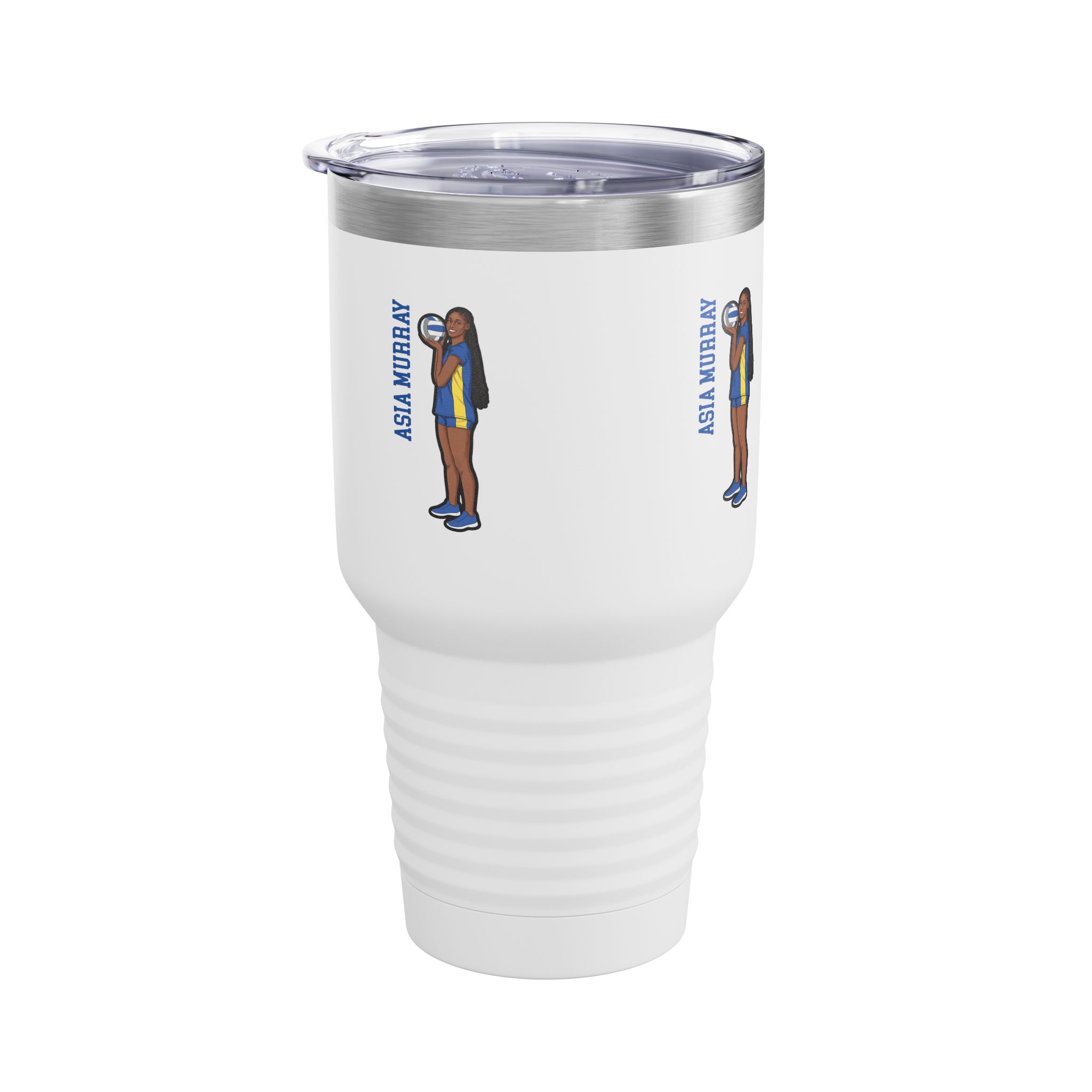 30oz Tumbler — character_name_vertical in White