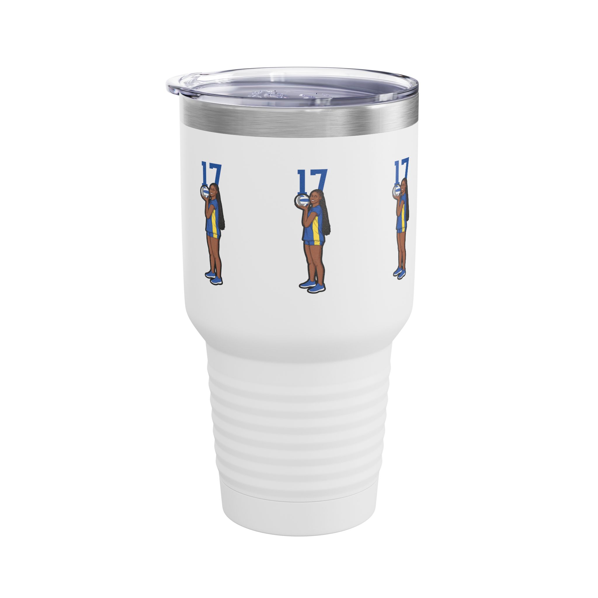 30oz Tumbler — character_number_top in White