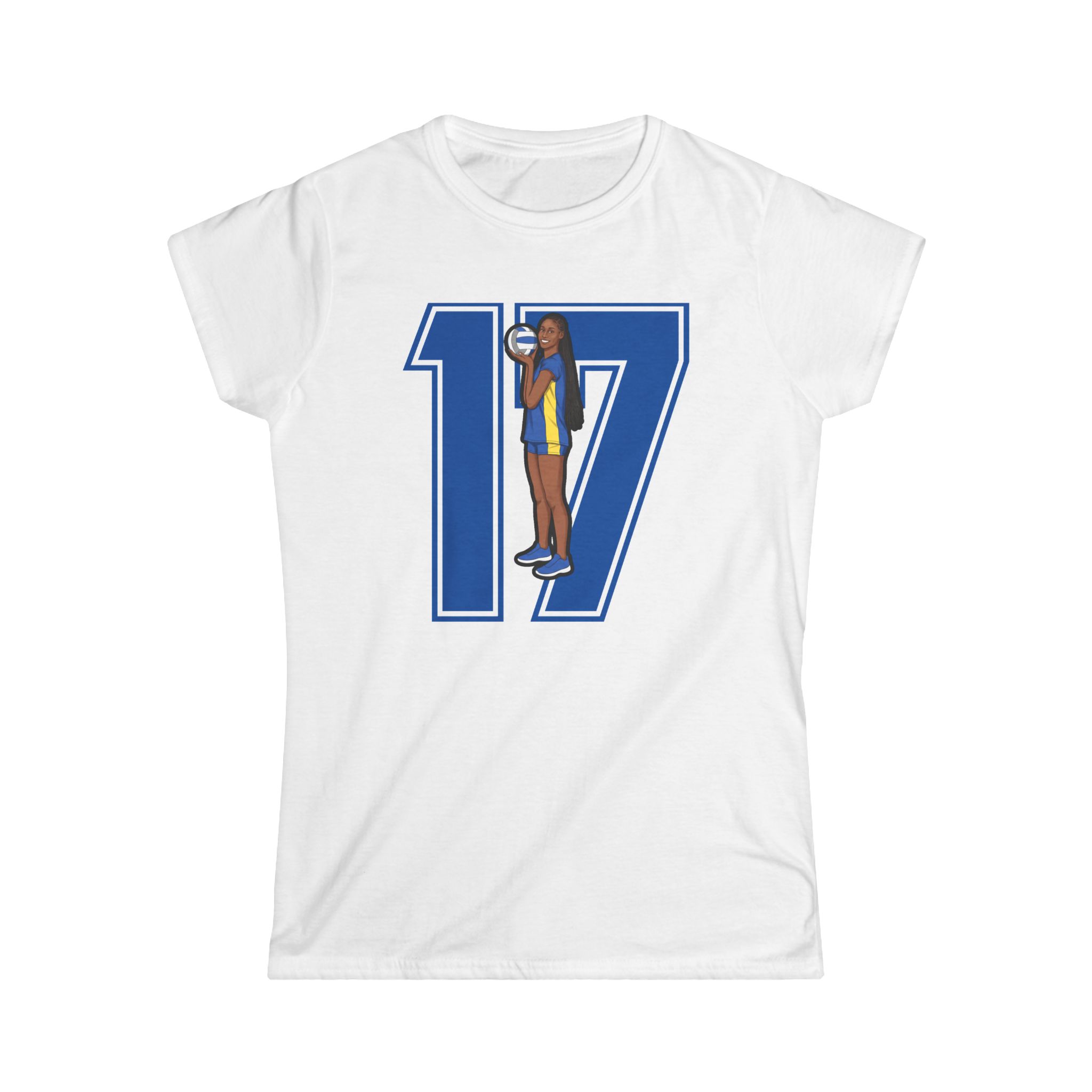 Women's Softstyle Tee — character_number in White