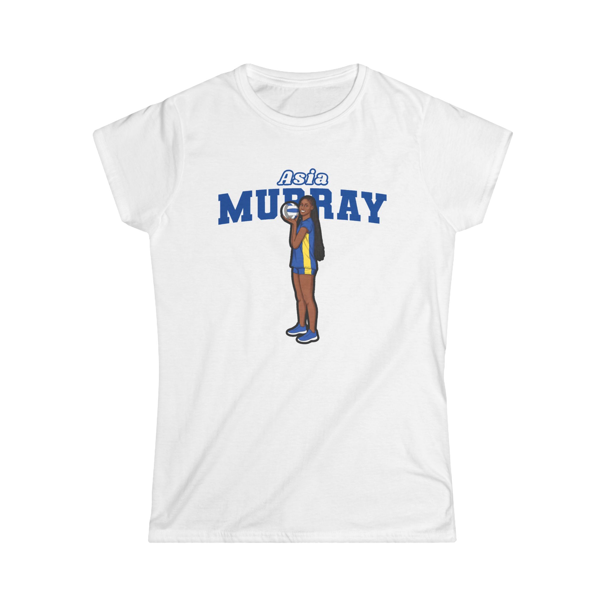 Women's Softstyle Tee — character_name_arch in White