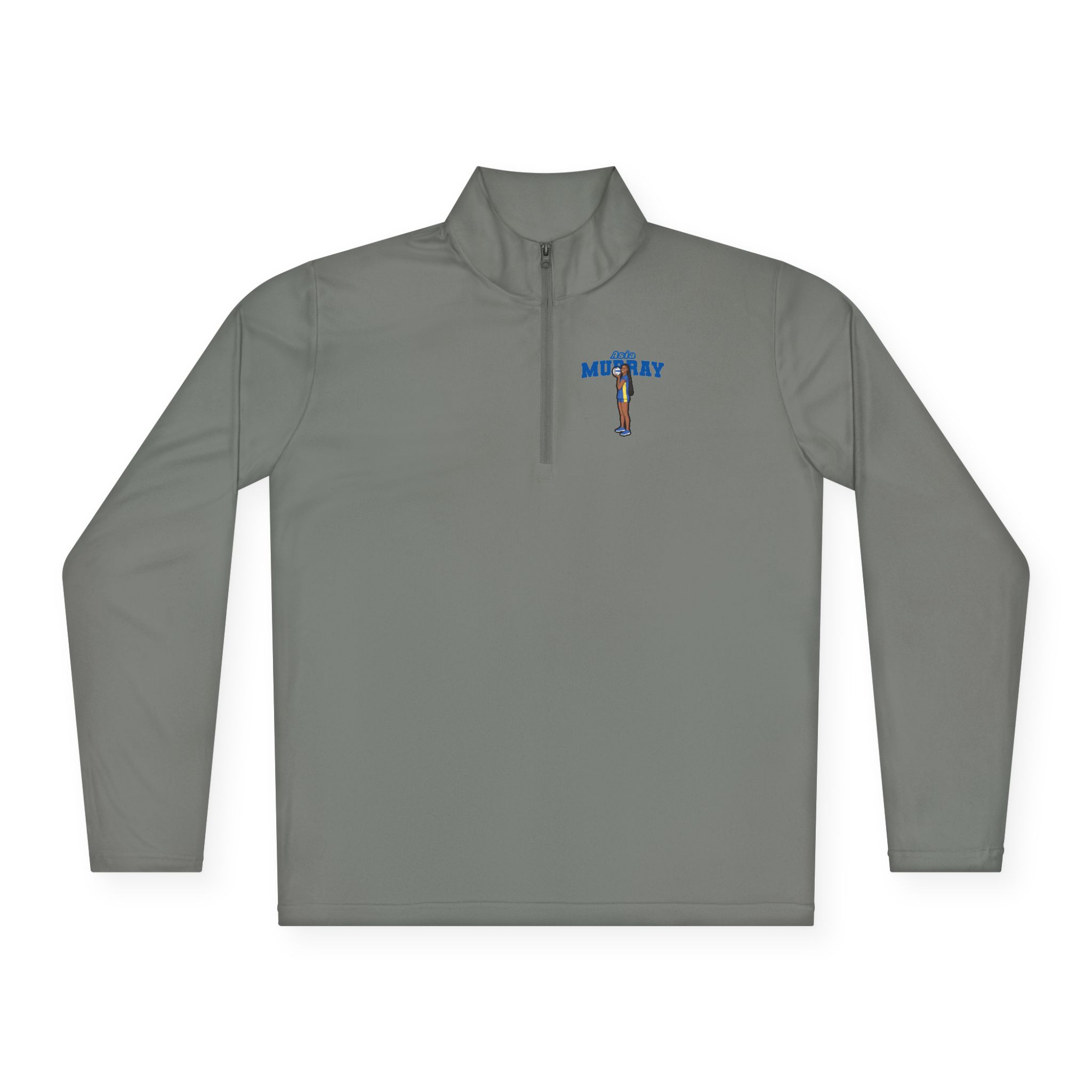 Q-Zip Pullover — character_name_arch in Grey
