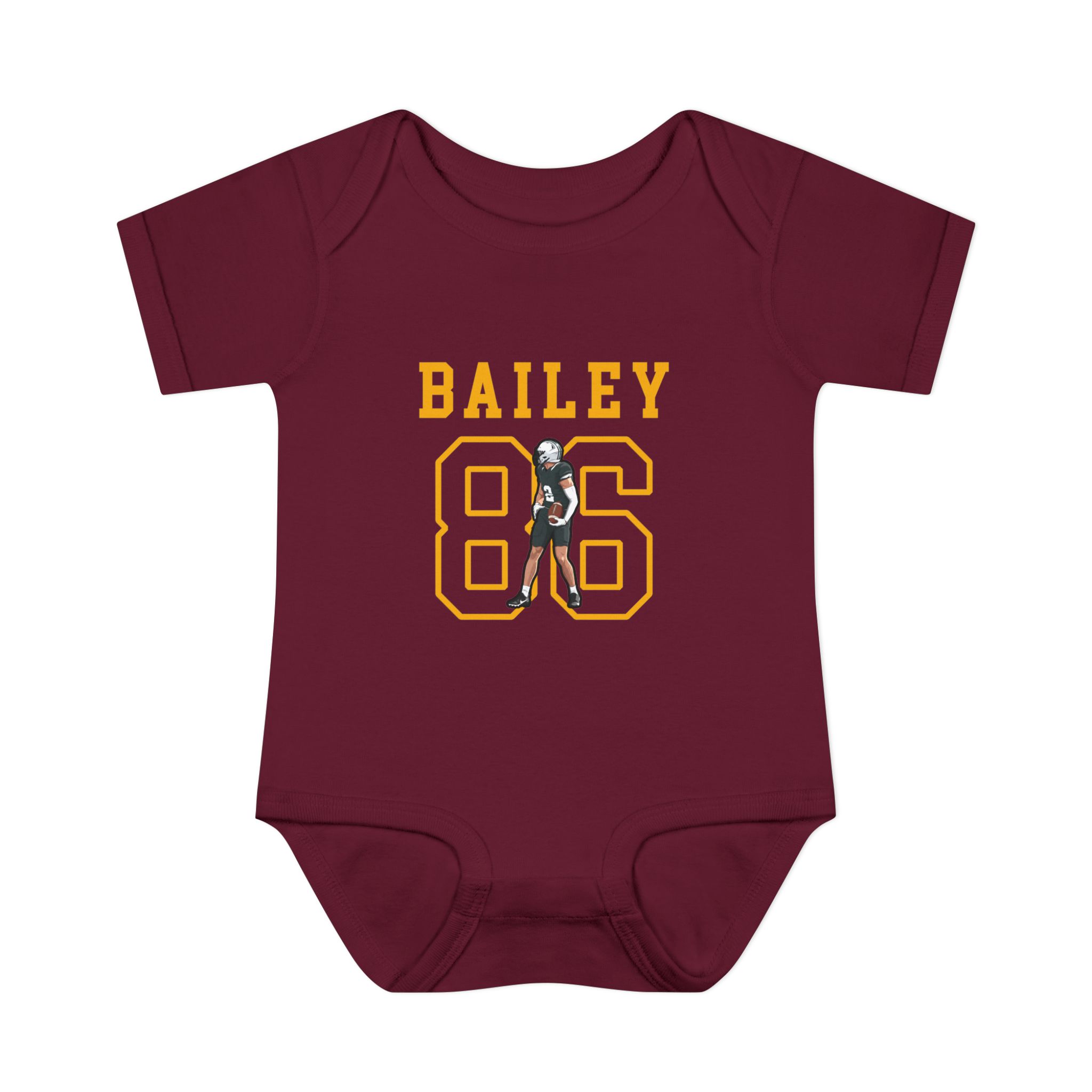 Baby Onesie — character_shirsey in Maroon