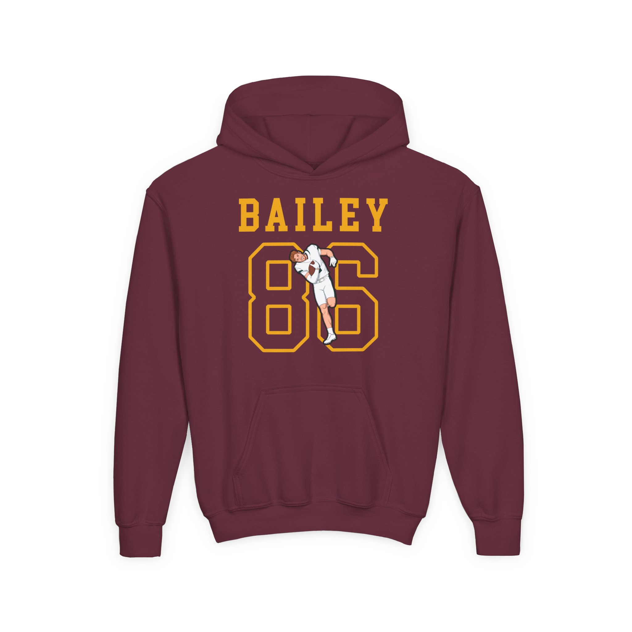 Youth Hoodie — character_shirsey in Maroon