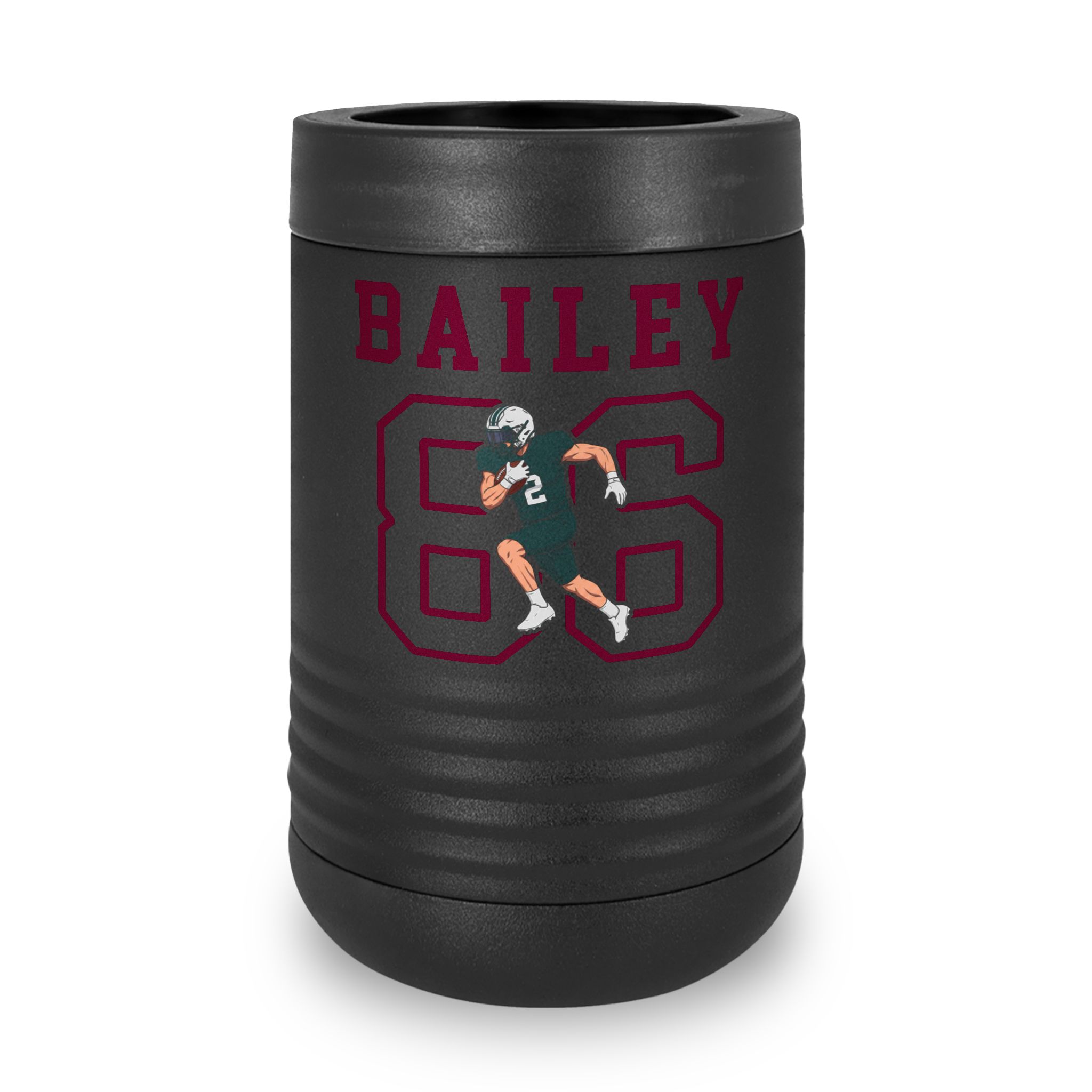Stainless Can Cooler — character_shirsey in Black