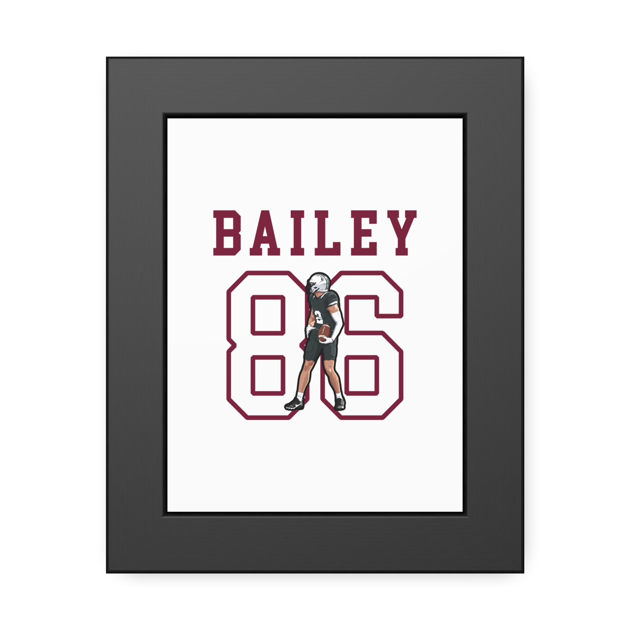 Framed Poster — character_shirsey in Black
