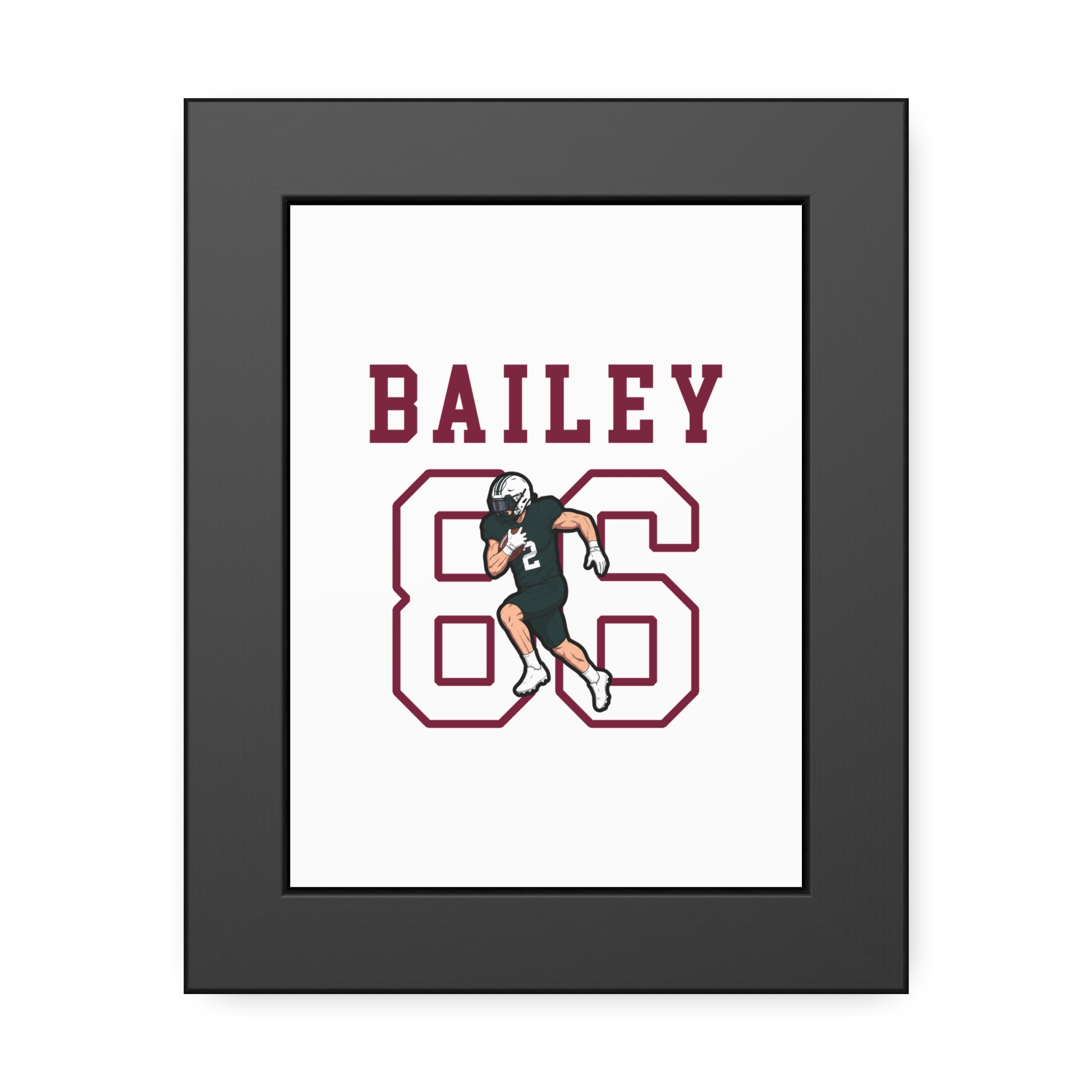 Framed Poster — character_shirsey in Black