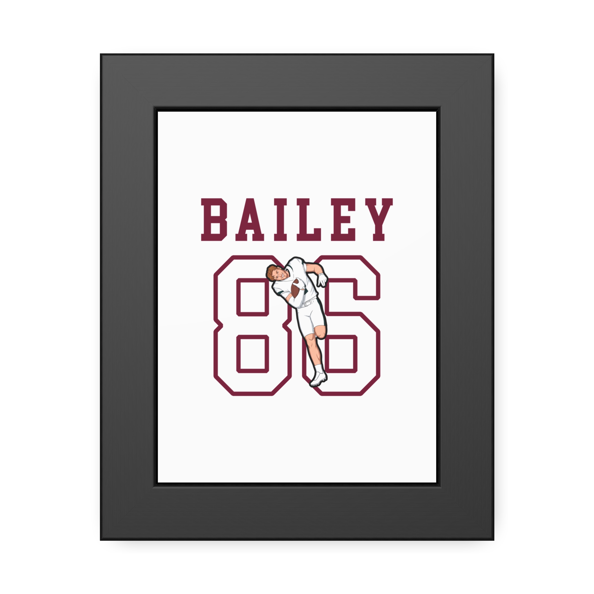 Framed Poster — character_shirsey in Black