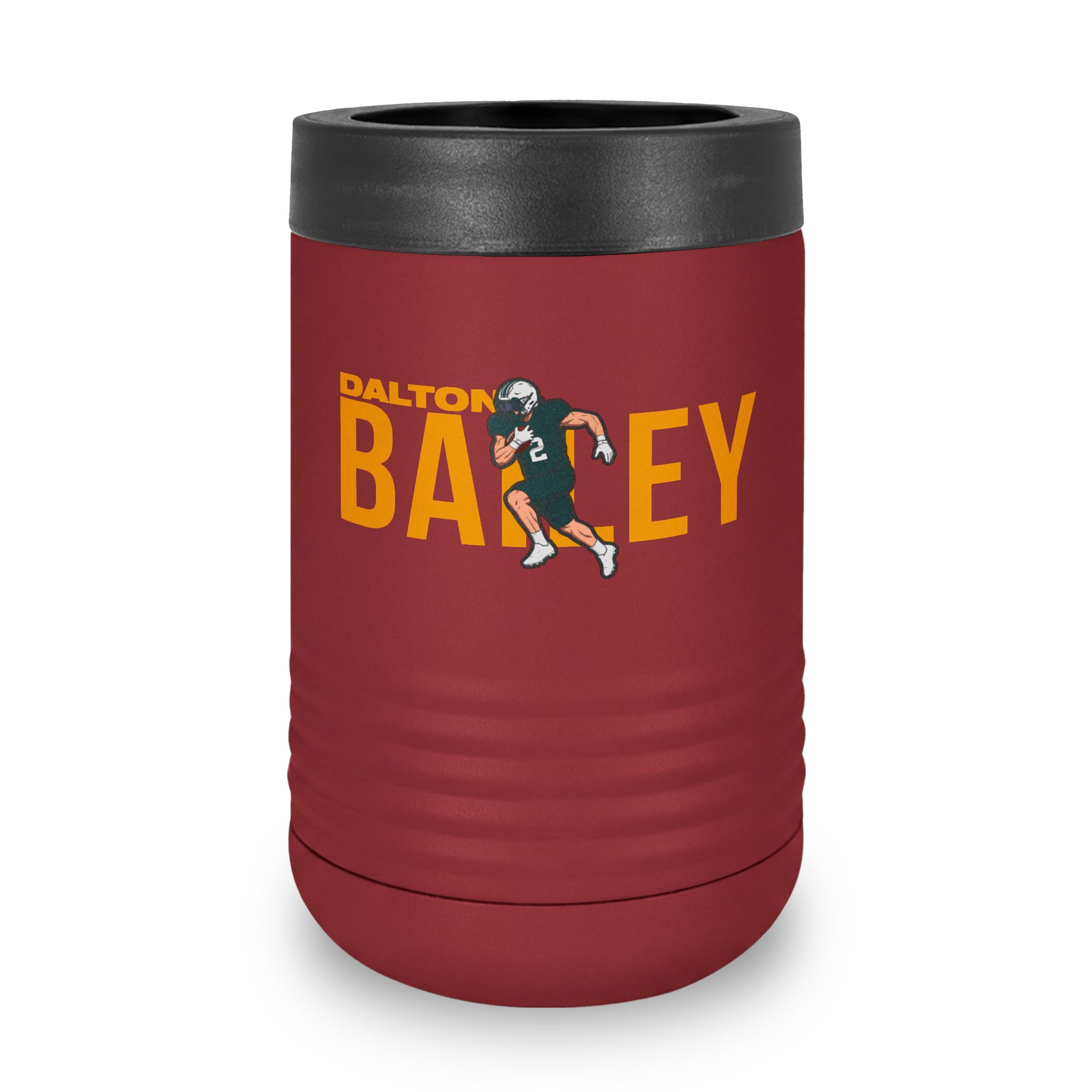 Stainless Can Cooler — character_player_name in Maroon