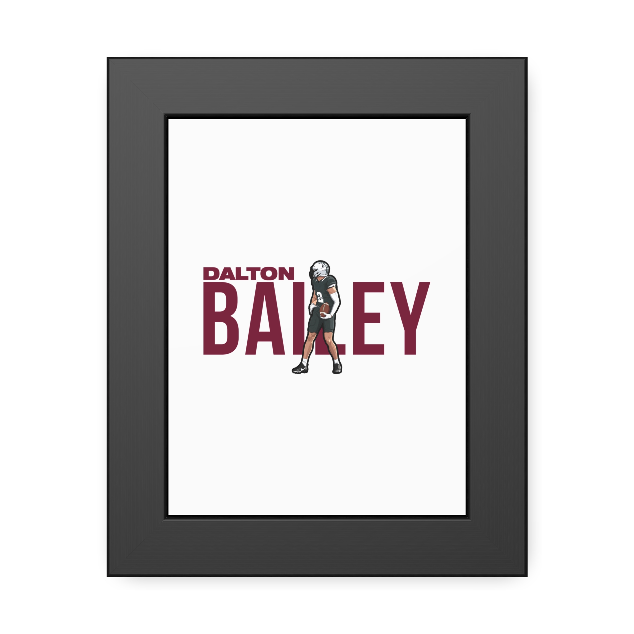 Framed Poster — character_player_name in Black