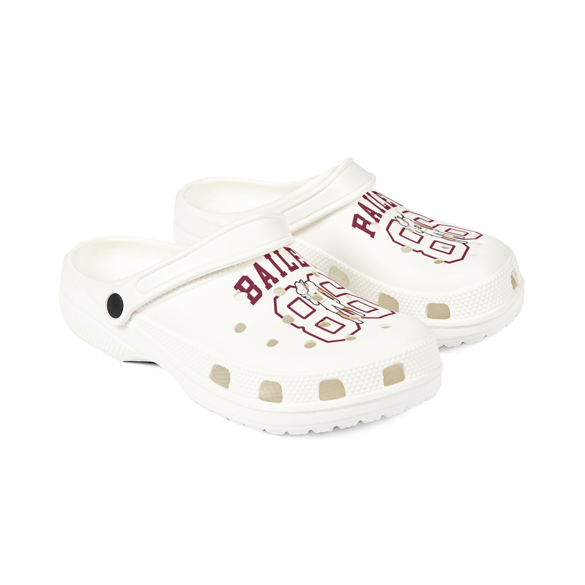 Rubber Clogs — character_shirsey in White