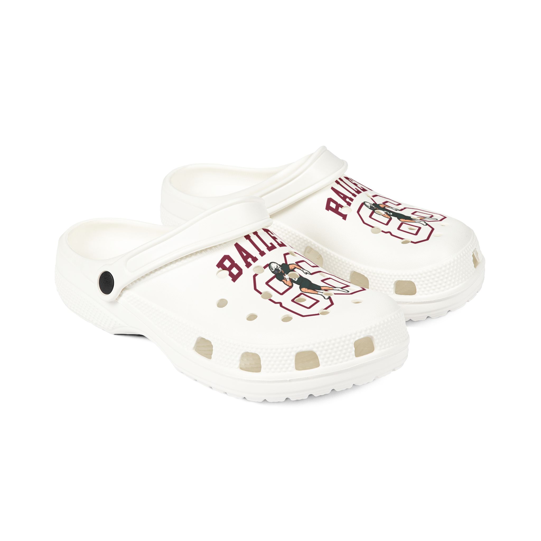 Rubber Clogs — character_shirsey in White