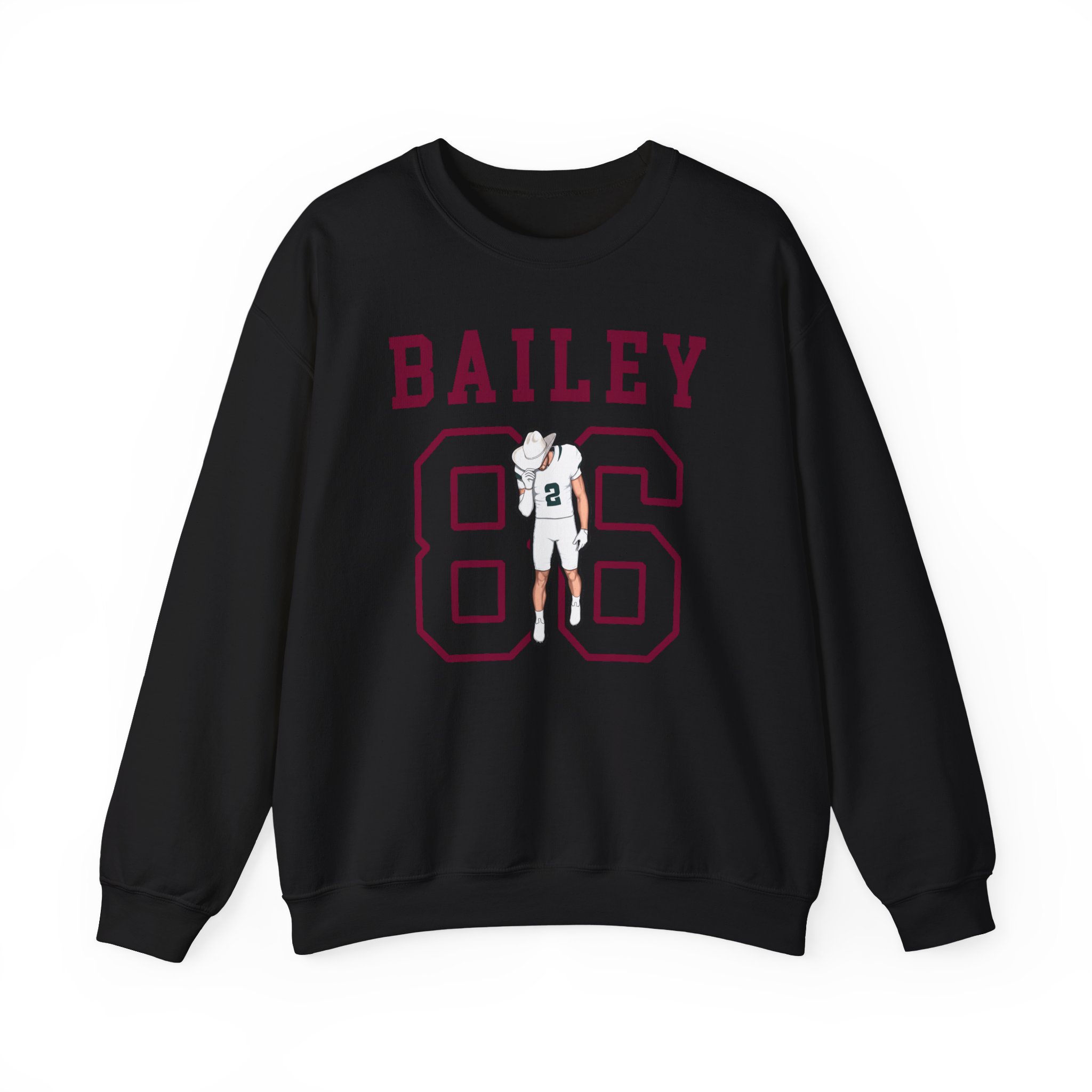 Crewneck Sweatshirt — character_shirsey in Black
