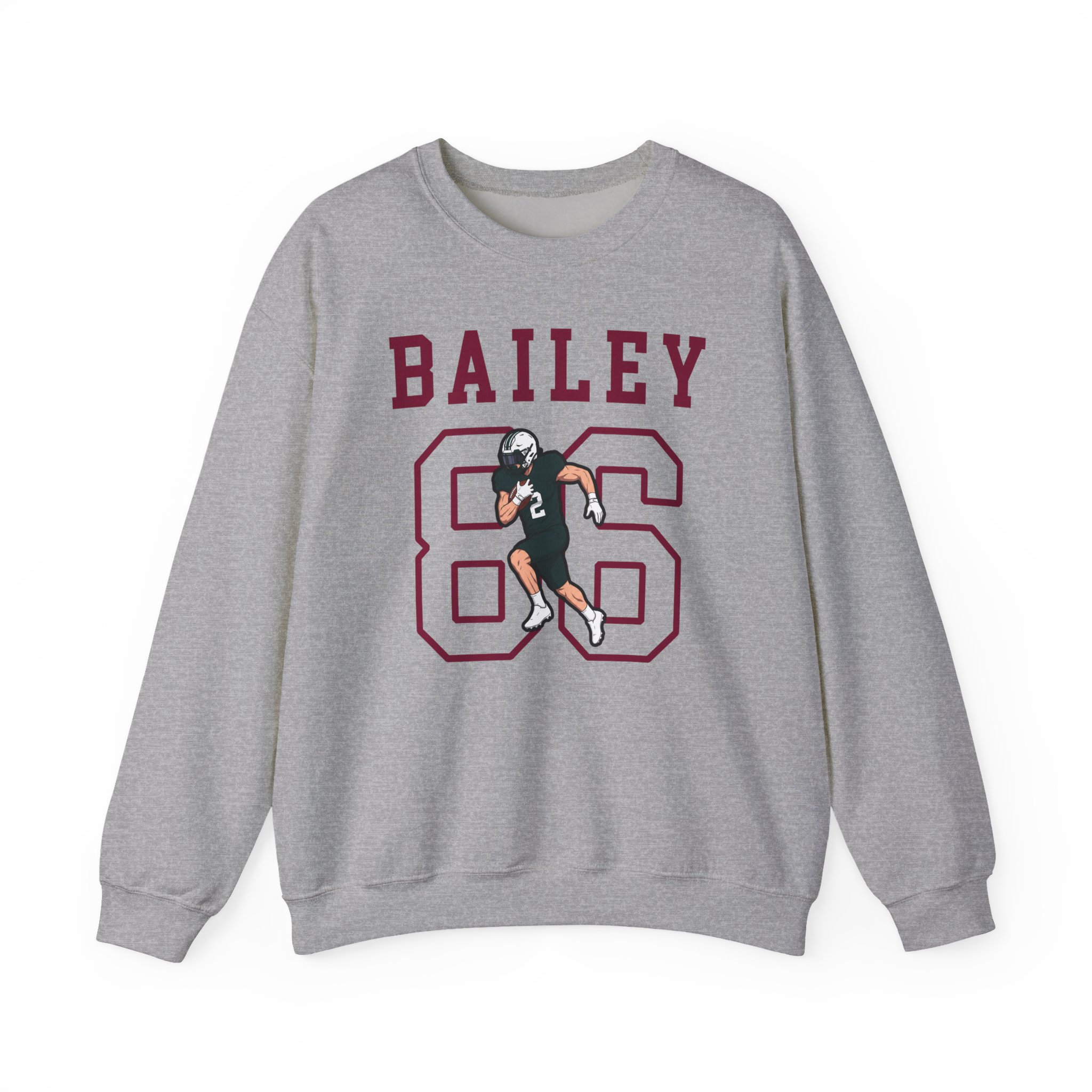 Crewneck Sweatshirt — character_shirsey in Grey