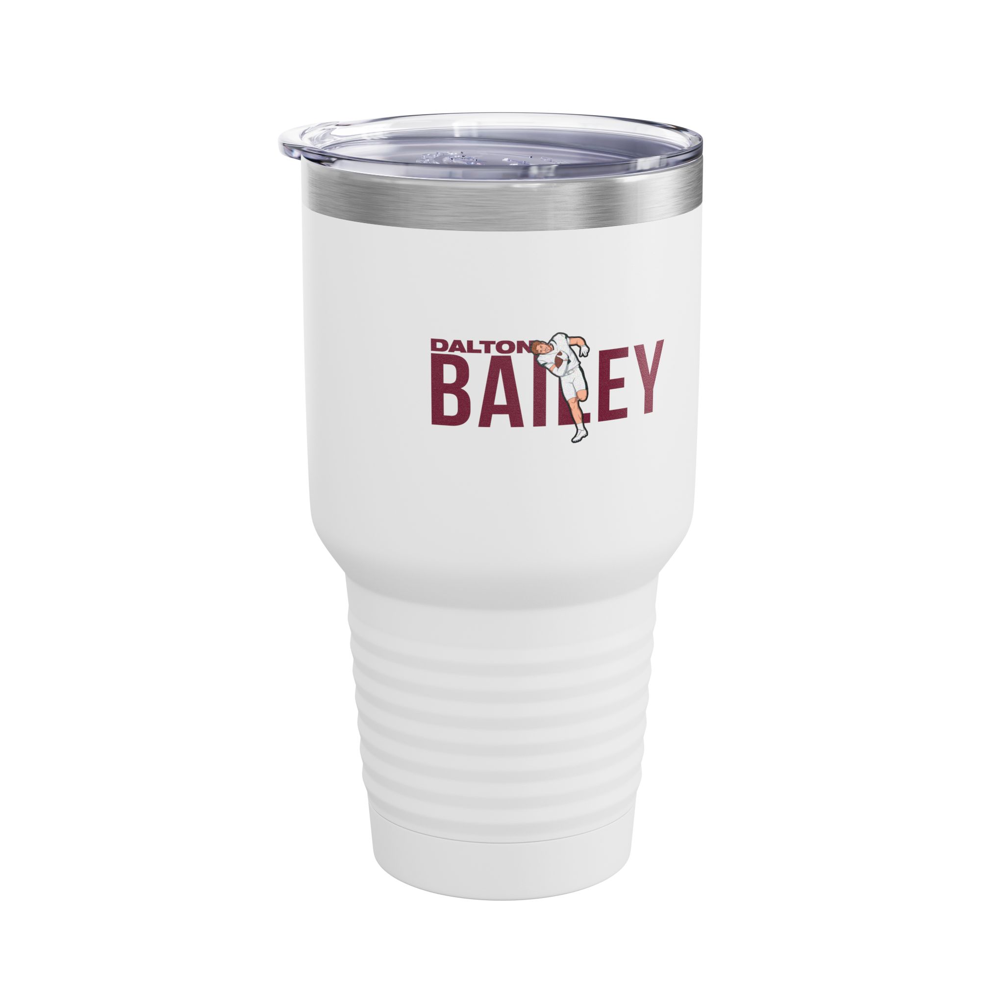 30oz Tumbler — character_player_name in White