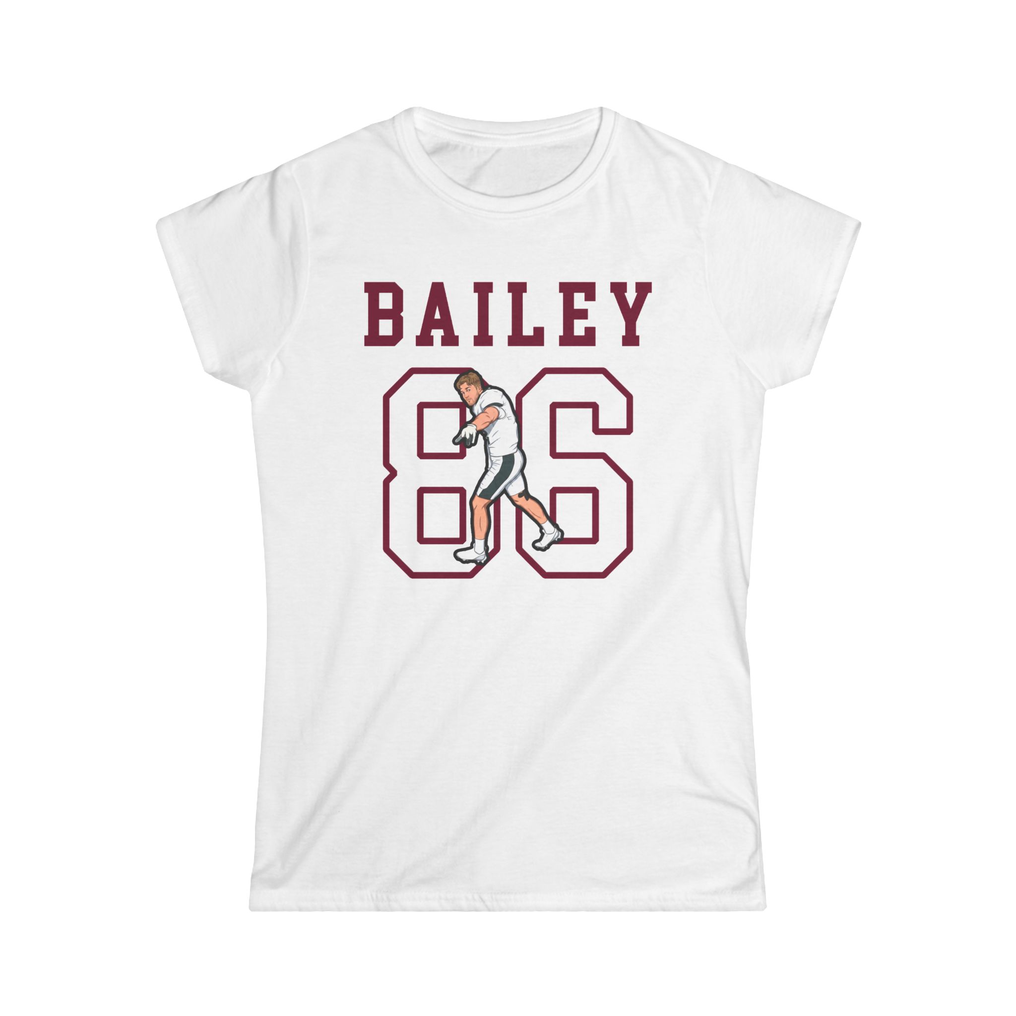 Women's Softstyle Tee — character_shirsey in White