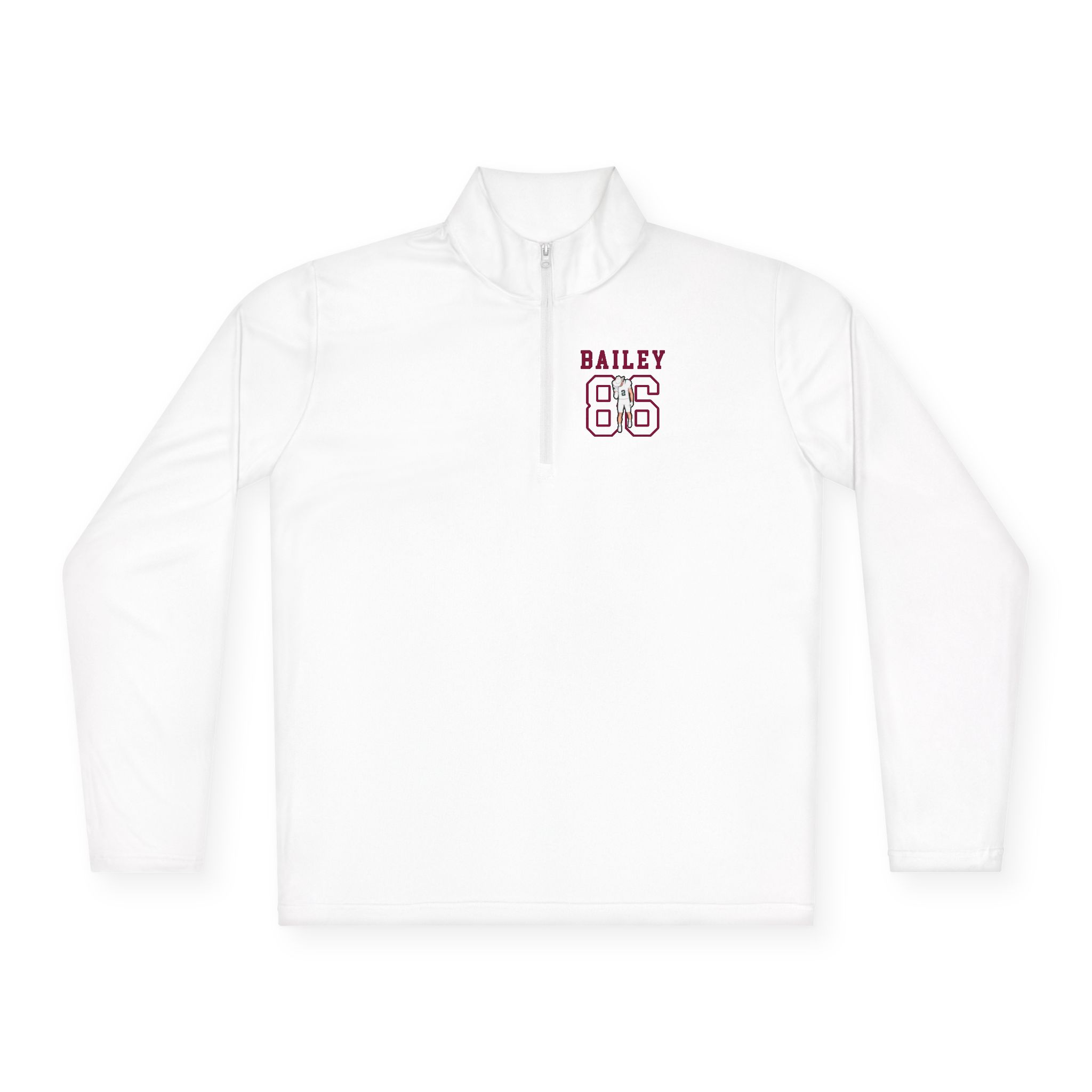 Q-Zip Pullover — character_shirsey in White