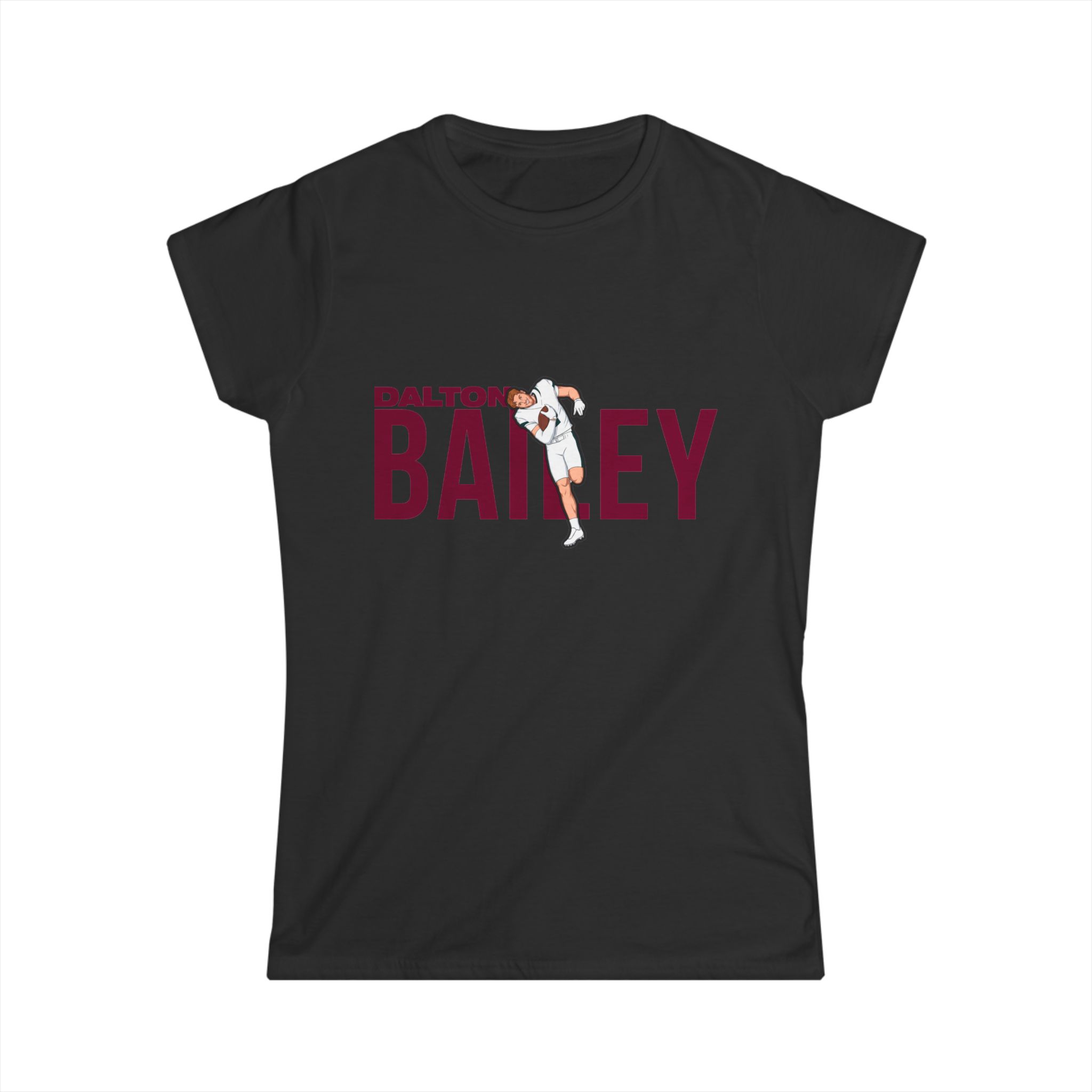 Women's Softstyle Tee — character_player_name in Black