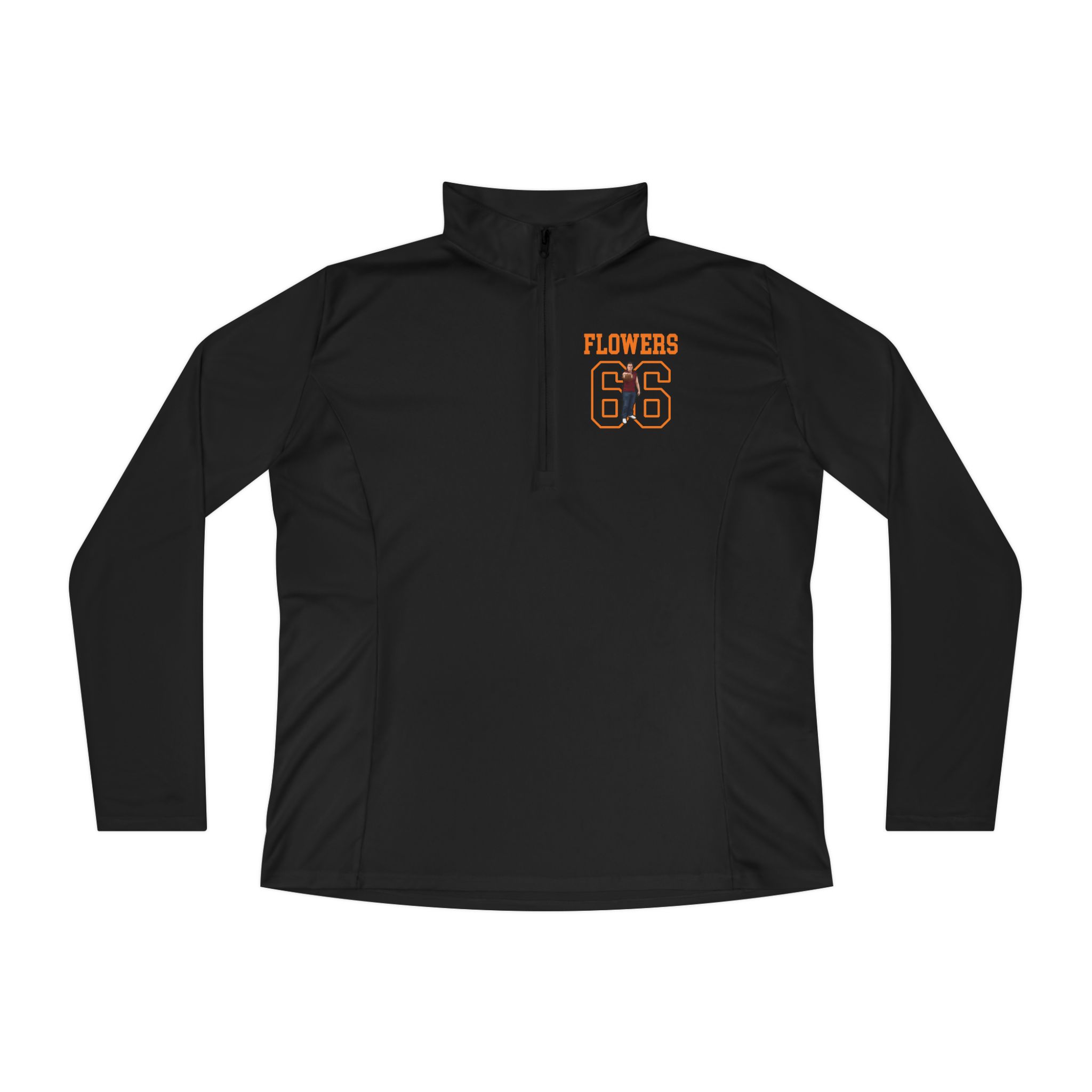 Women's Q-Zip Pullover — character_shirsey in Black