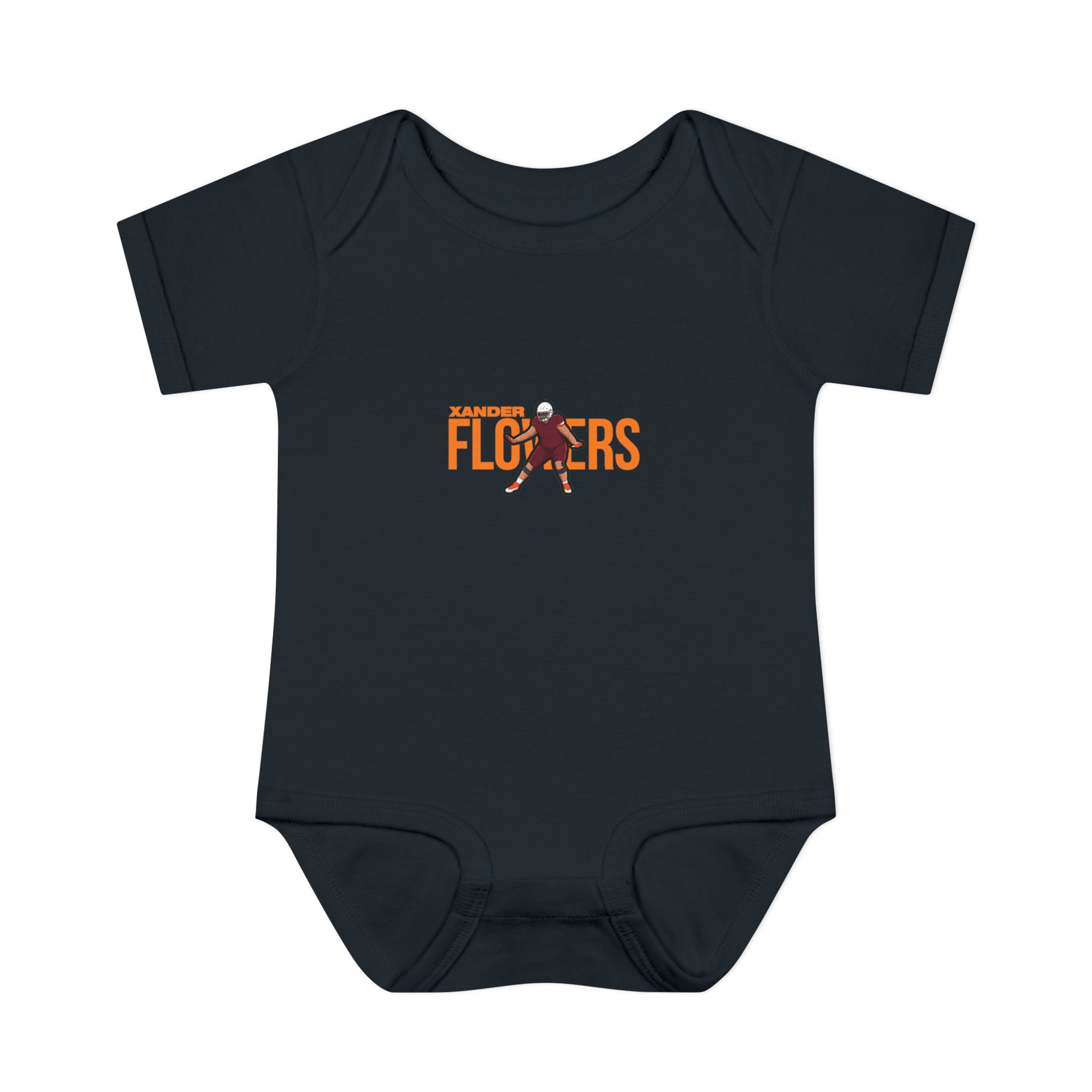 Baby Onesie — character_player_name in Black