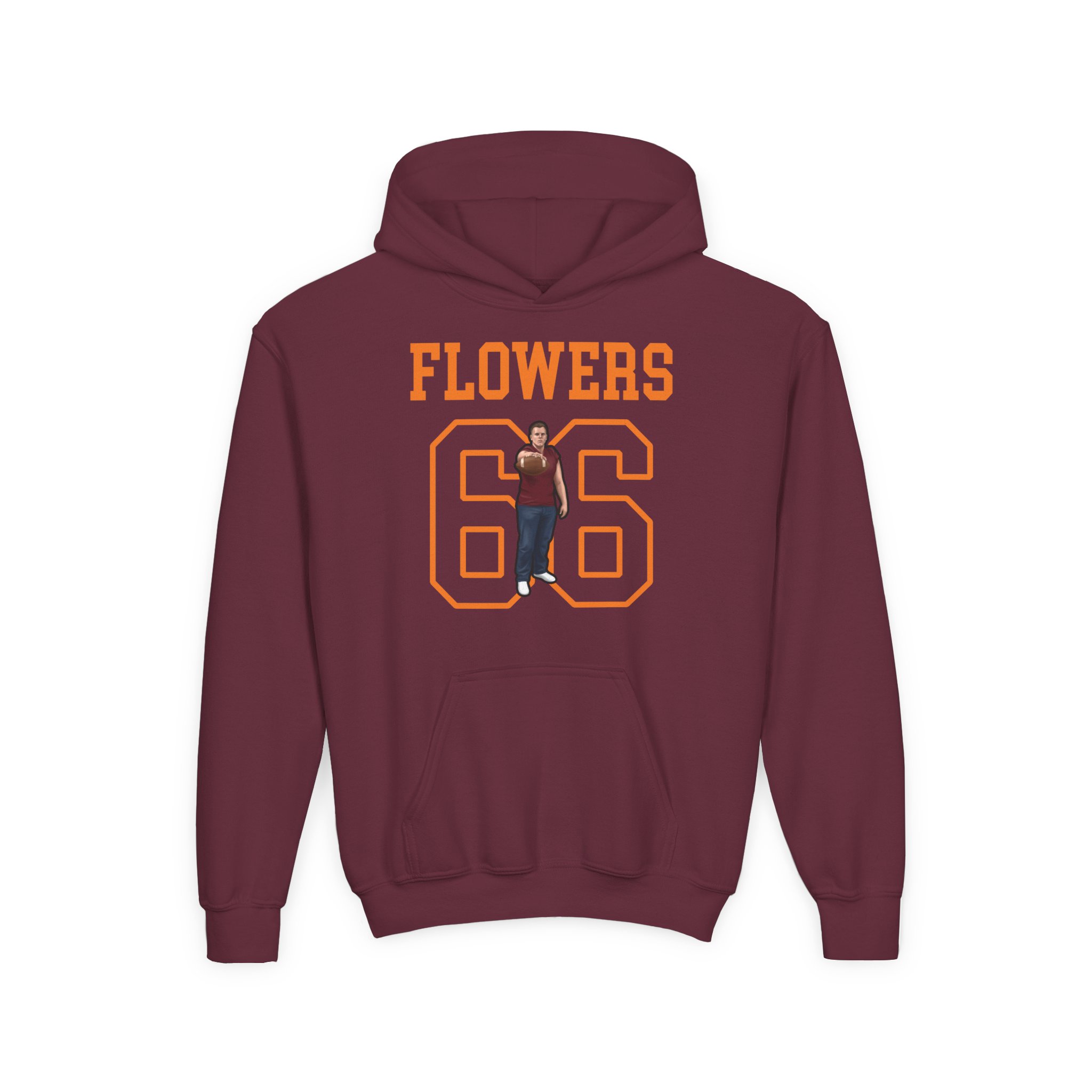 Youth Hoodie — character_shirsey in Maroon