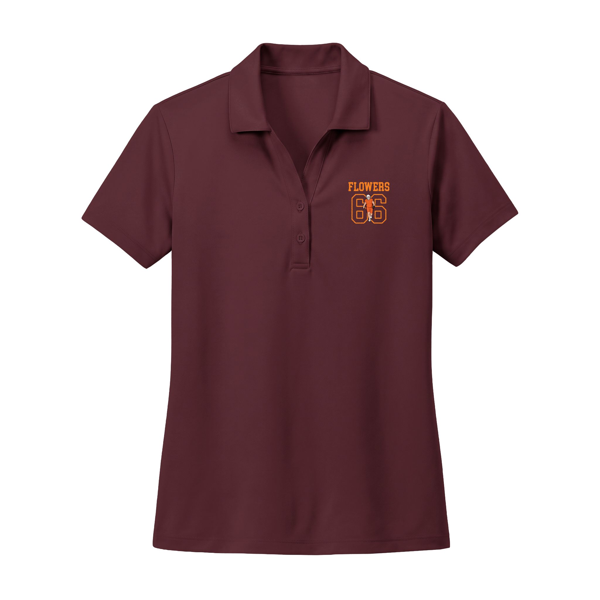Women's Polo — character_shirsey in Maroon