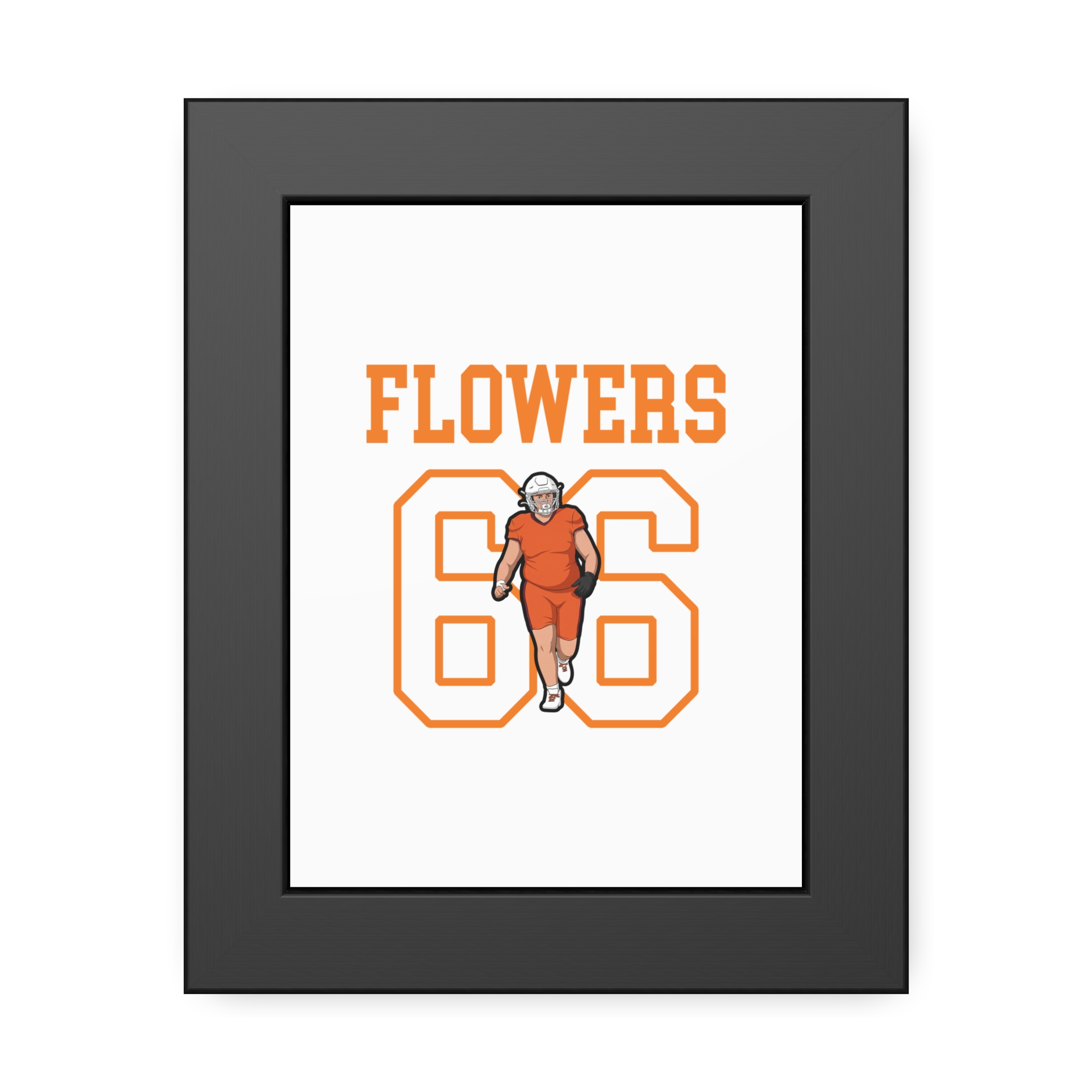 Framed Poster — character_shirsey in Black