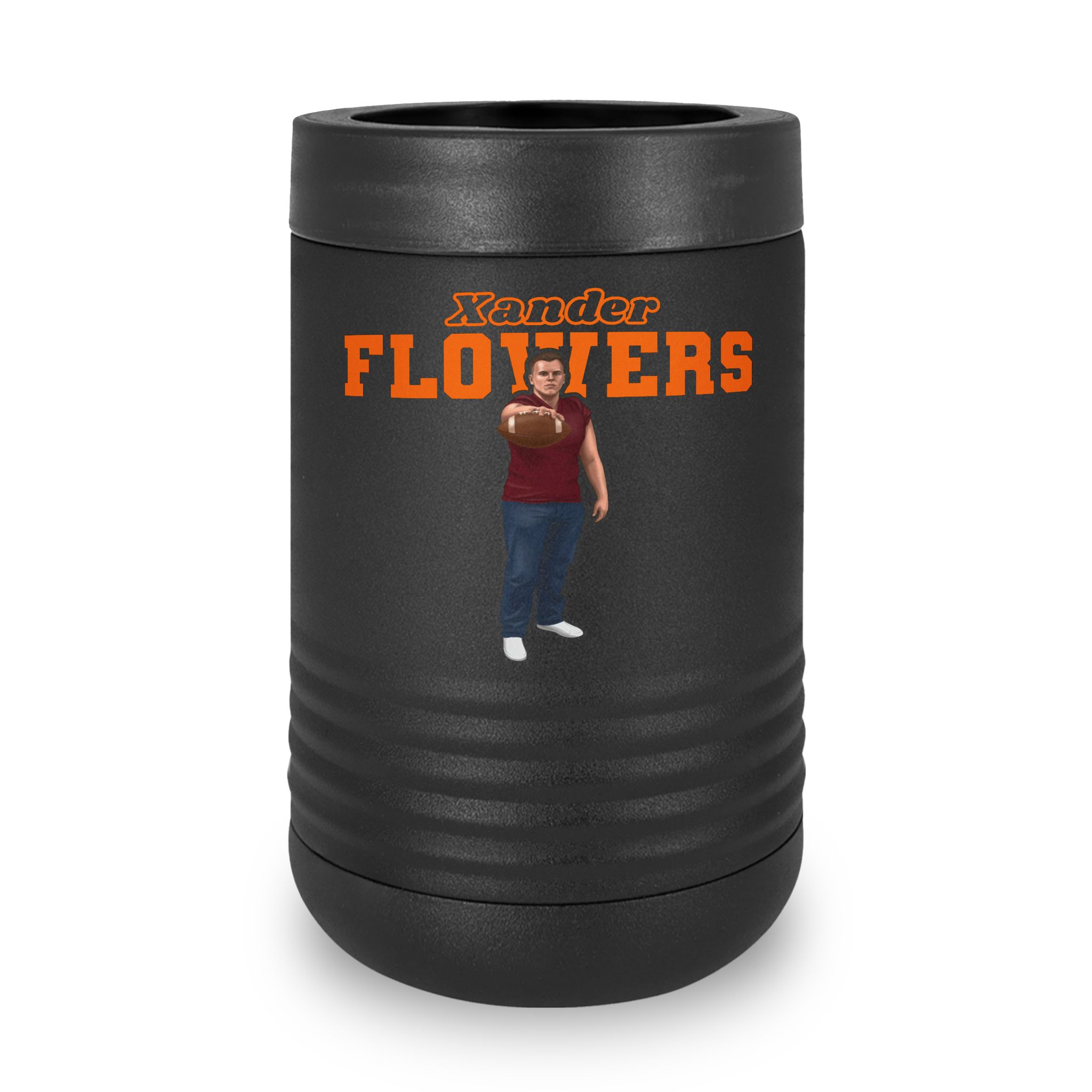 Stainless Can Cooler — character_name_arch in Black
