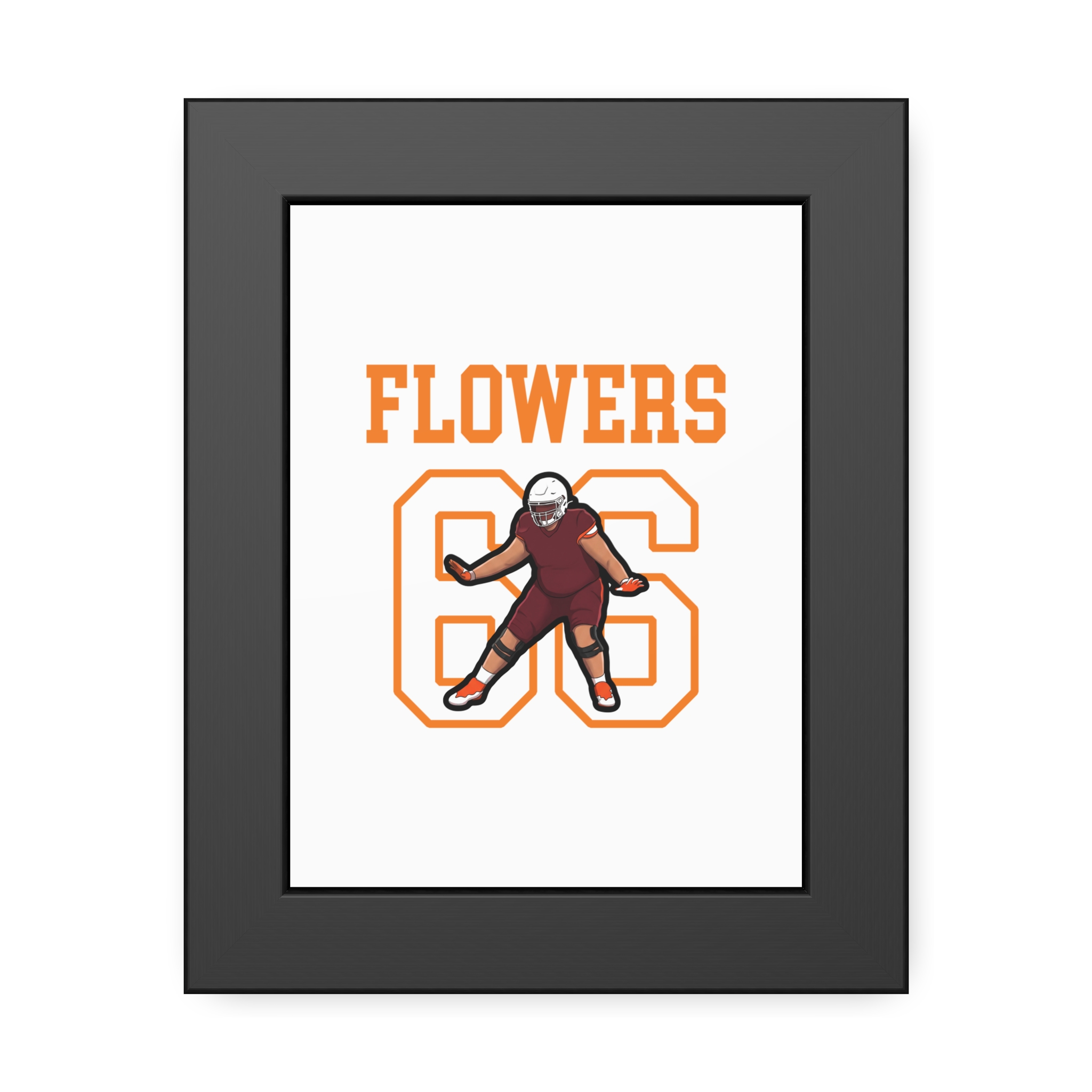 Framed Poster — character_shirsey in Black